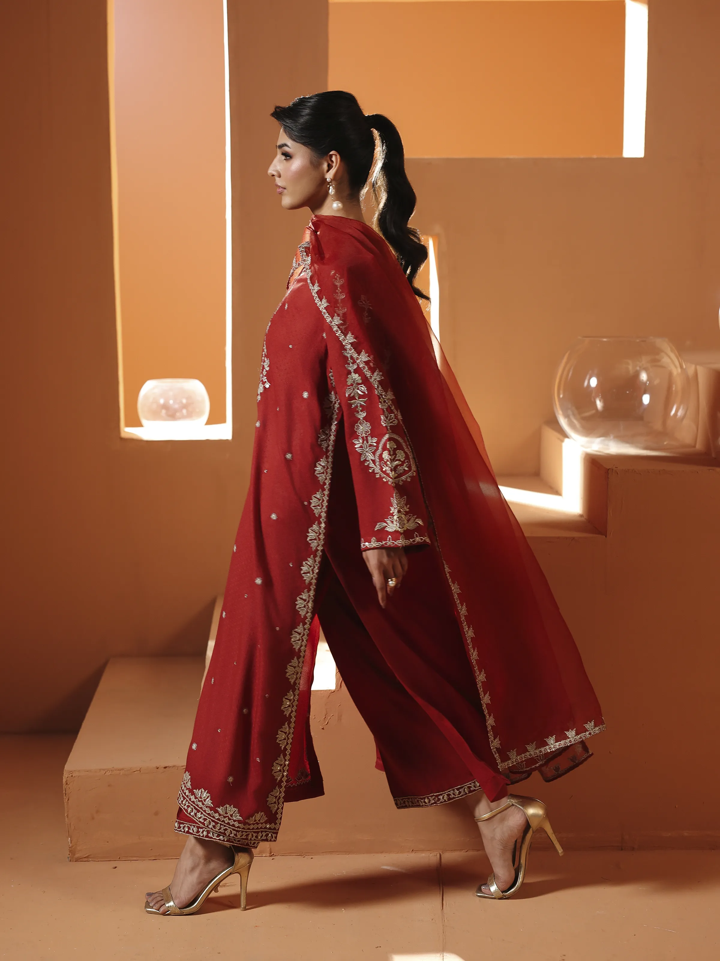 Pret Embroidered Viscose Suit - EWTKED6-84119-3P - Image 6