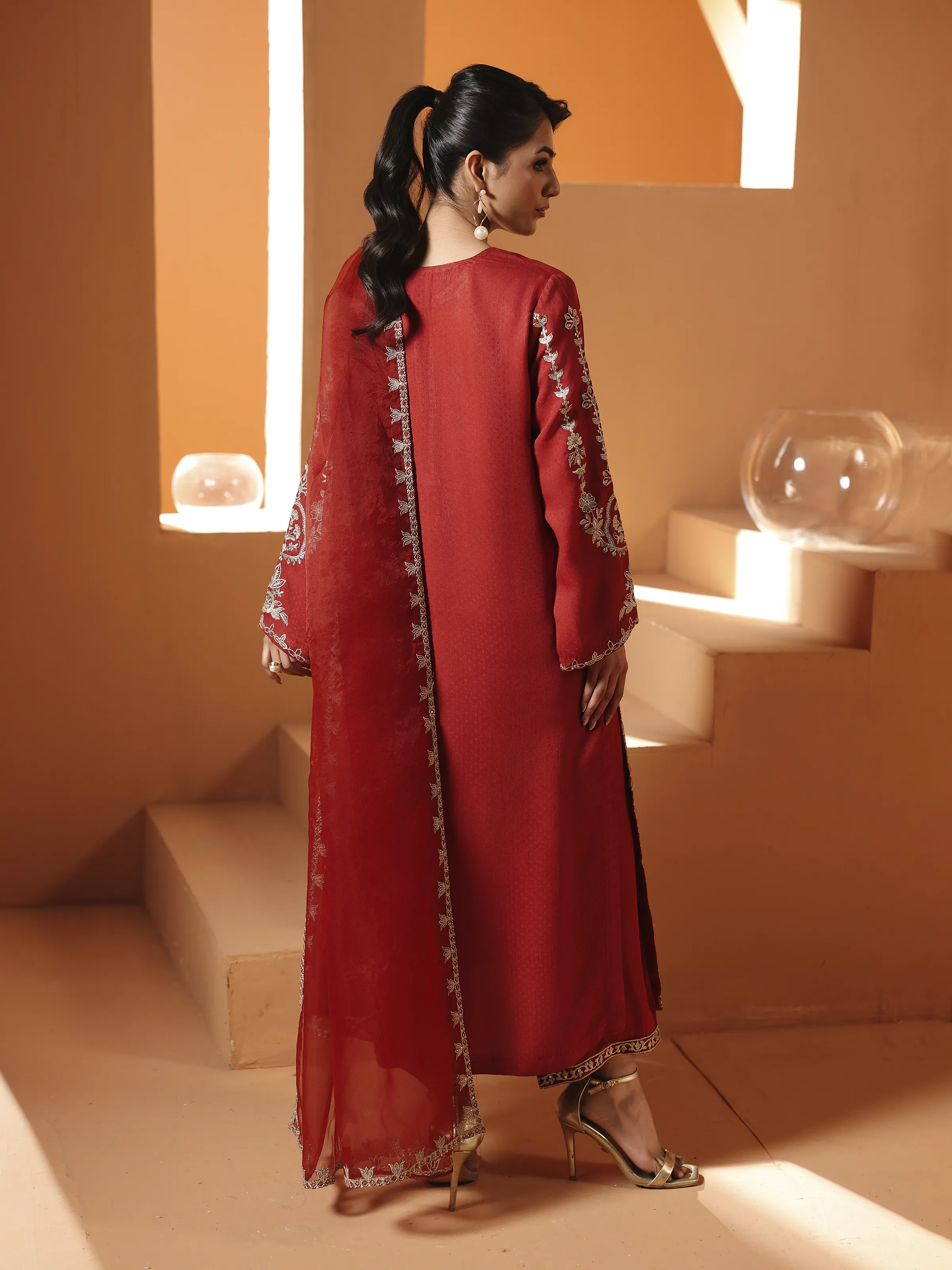 Pret Embroidered Viscose Suit - EWTKED6-84119-3P - Image 7