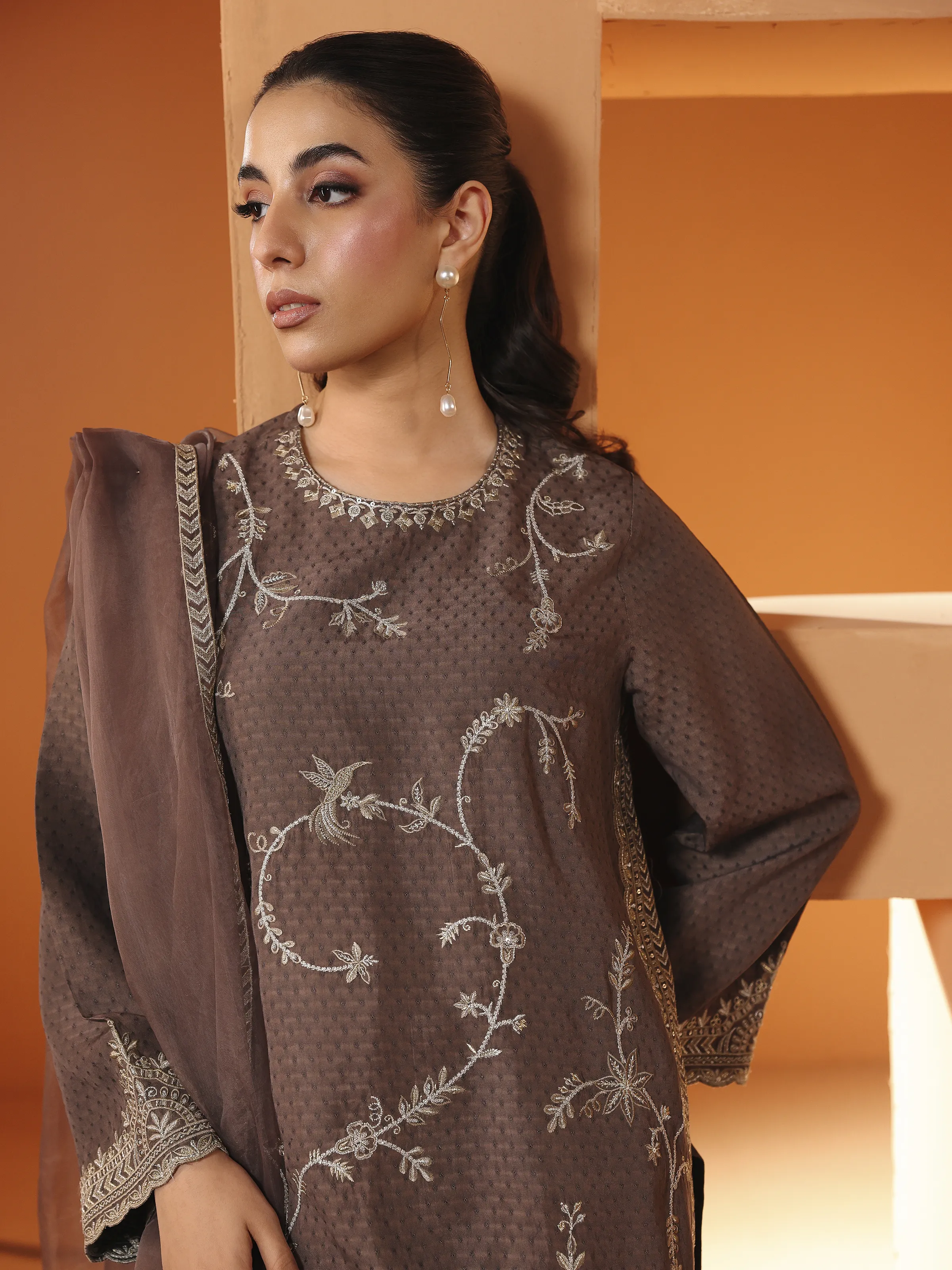 Pret Embroidered Viscose Suit - EWTKED6-84121-3P - Image 2