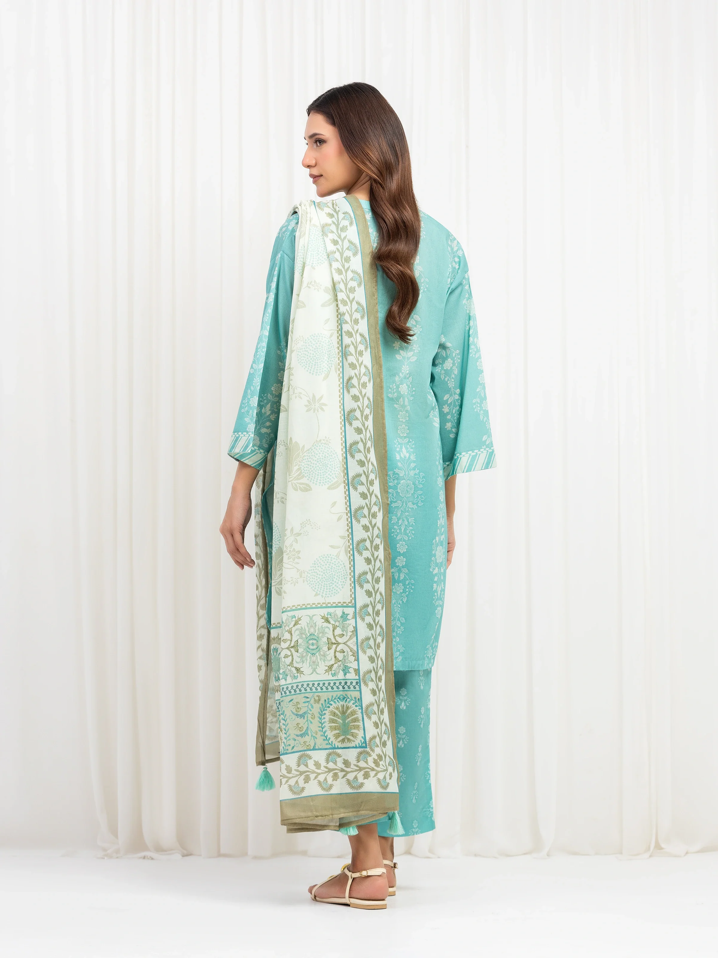 Pret Printed Lawn Suit - EWTKP6-86053-3P - Image 4