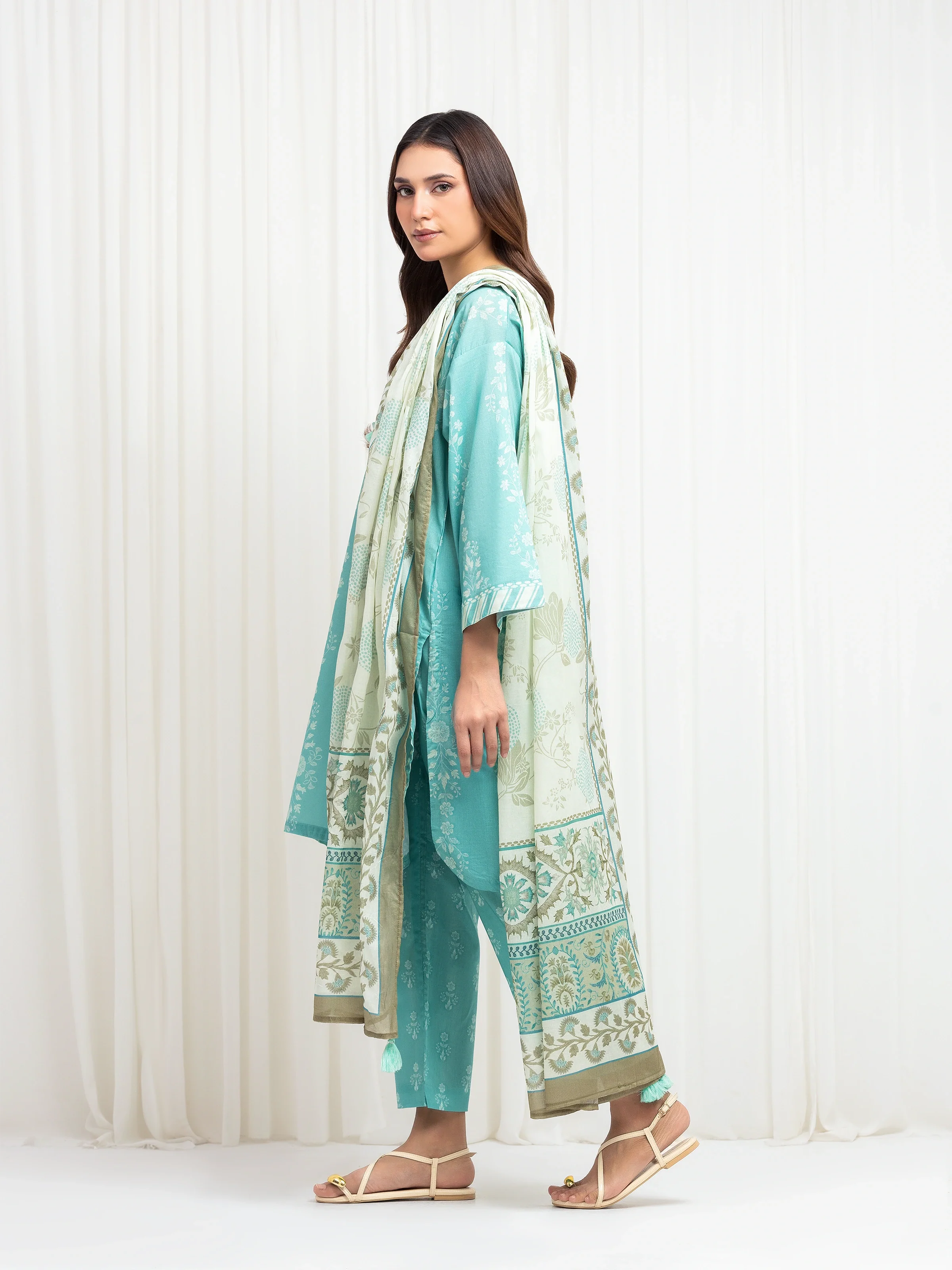 Pret Printed Lawn Suit - EWTKP6-86053-3P - Image 5