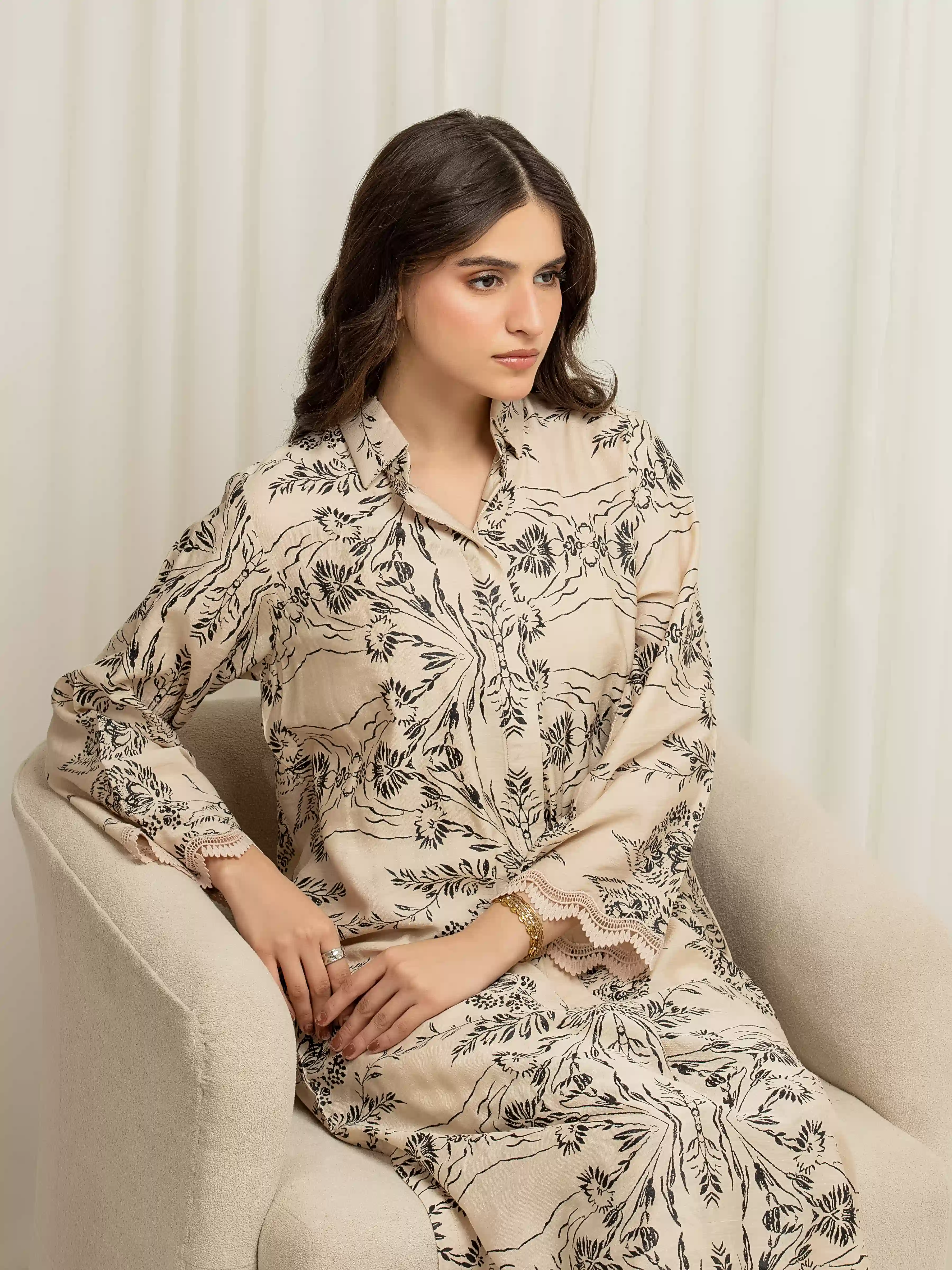 Pret Printed Linen Co-Ord Set - EWTKP6-86140ST - Image 2