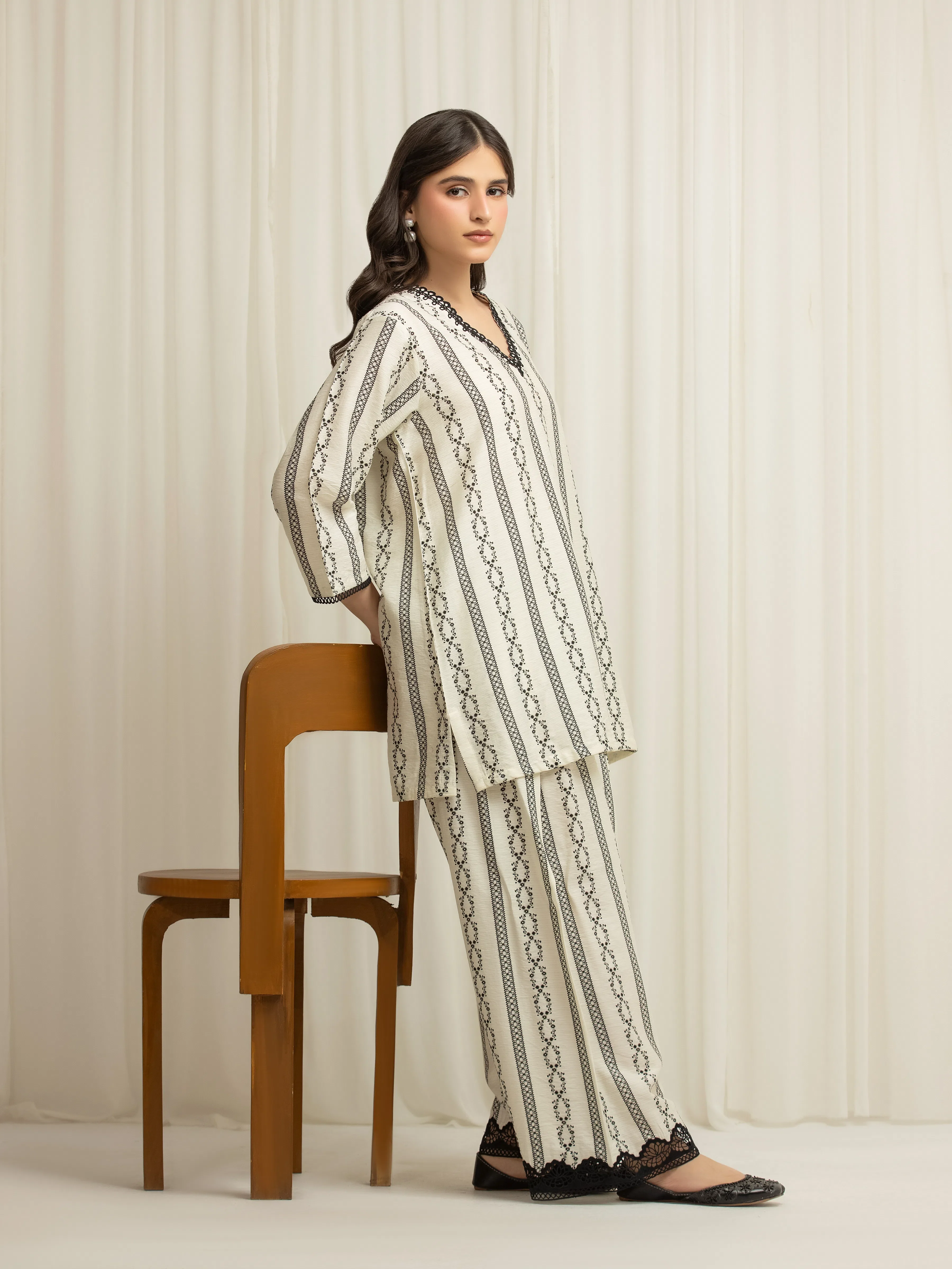 Pret Printed Slub Linen Co-Ord Set - EWTKP6-86144ST - Image 5