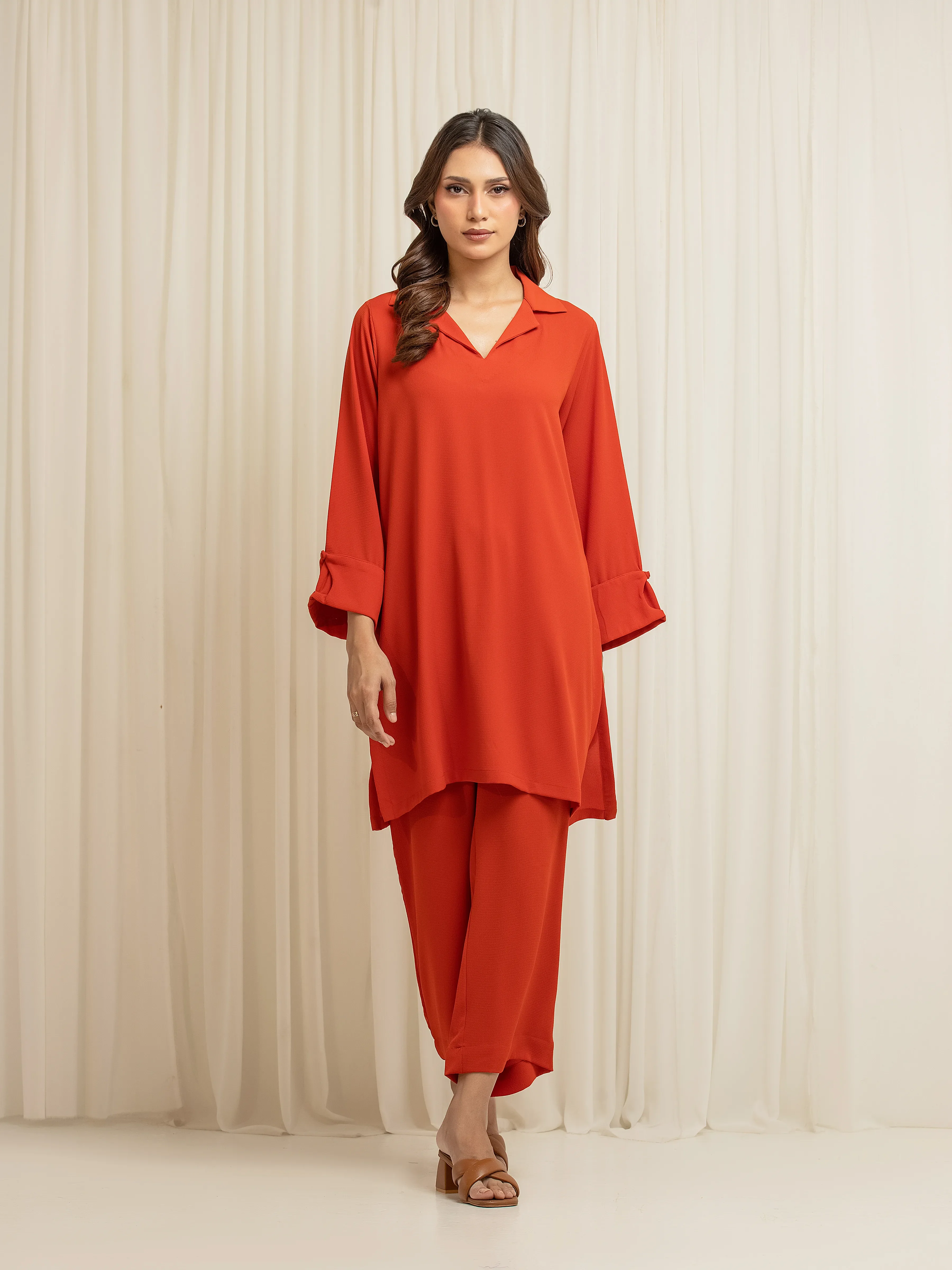 Pret Solid Chiffon Co-Ord Set - EWTKS6-86104ST