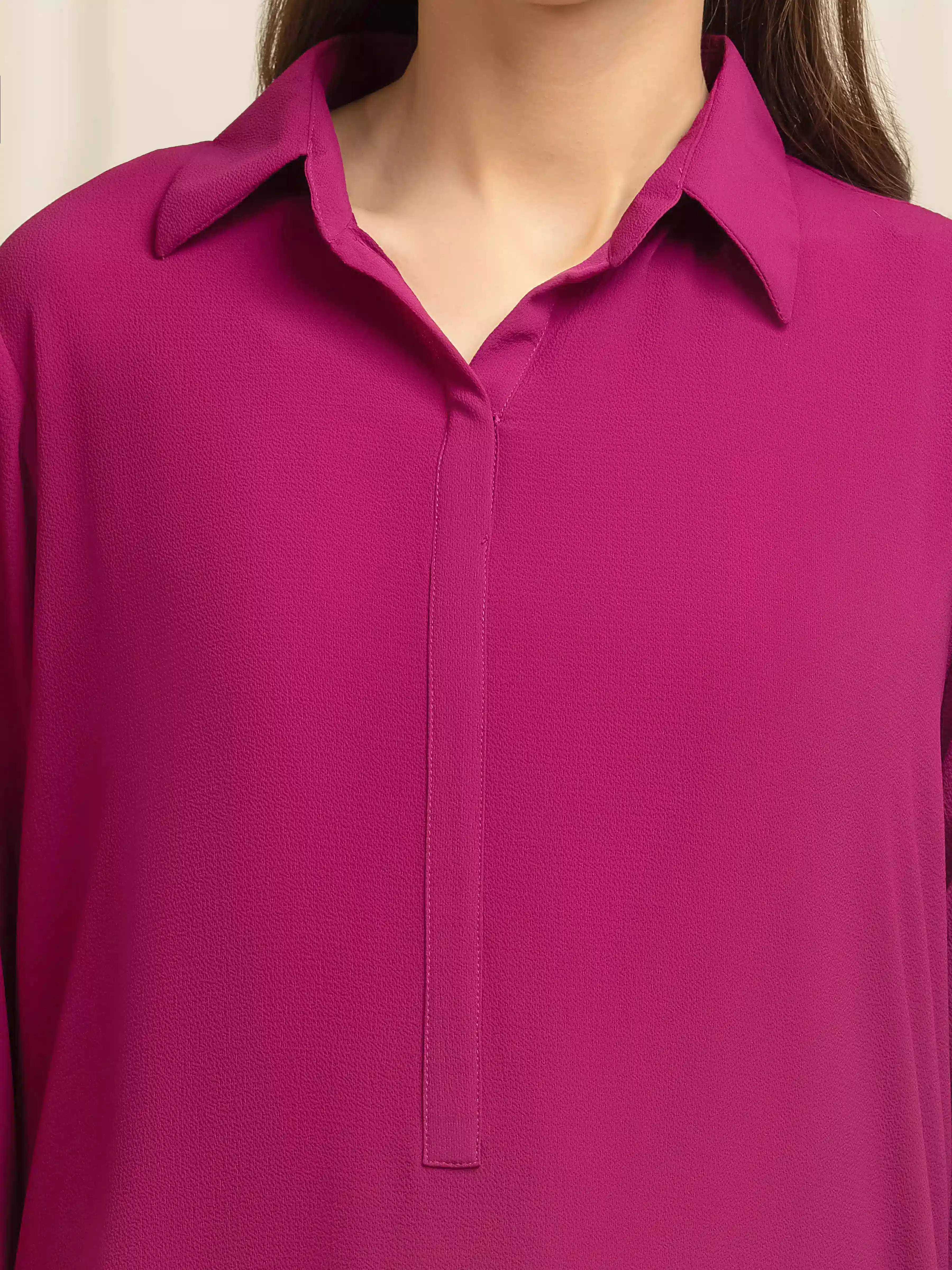 Pret Solid Crepe Chiffon Co-Ord Set - EWTKS6-86107ST - Image 4