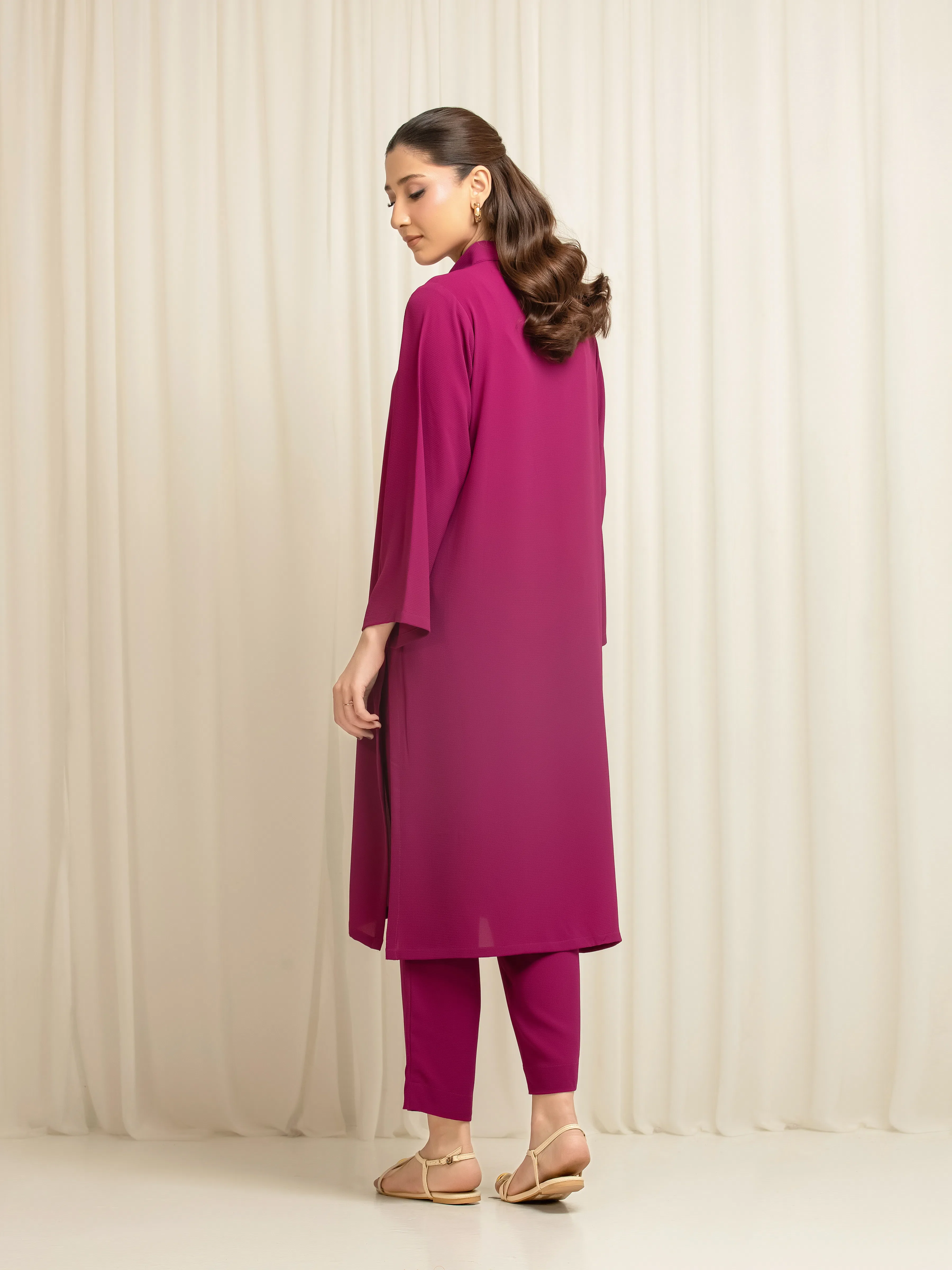 Pret Solid Crepe Chiffon Co-Ord Set - EWTKS6-86107ST - Image 6