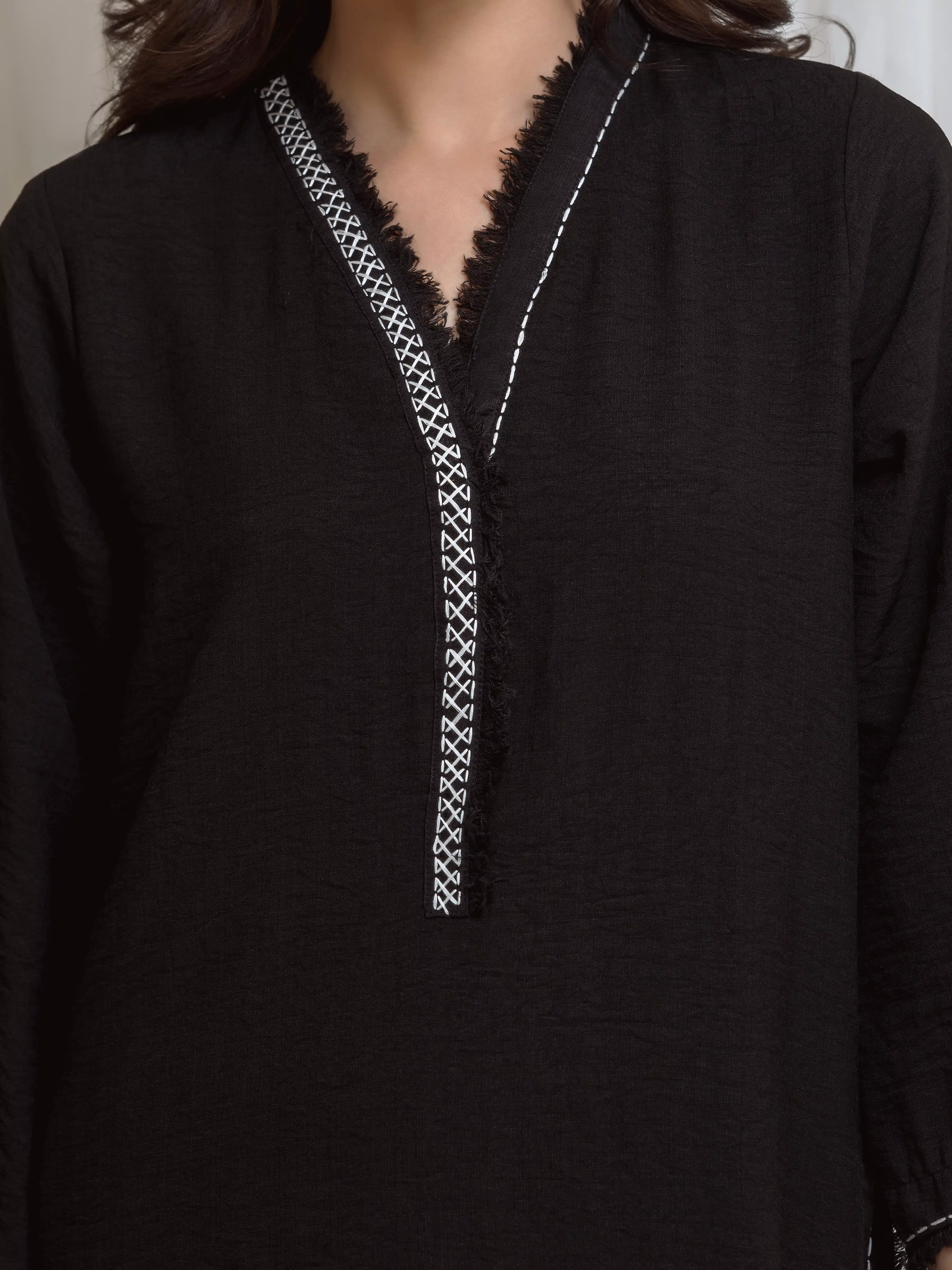 Pret Solid Georgette Shirt Trouser - EWTKS6-86163ST - Image 3