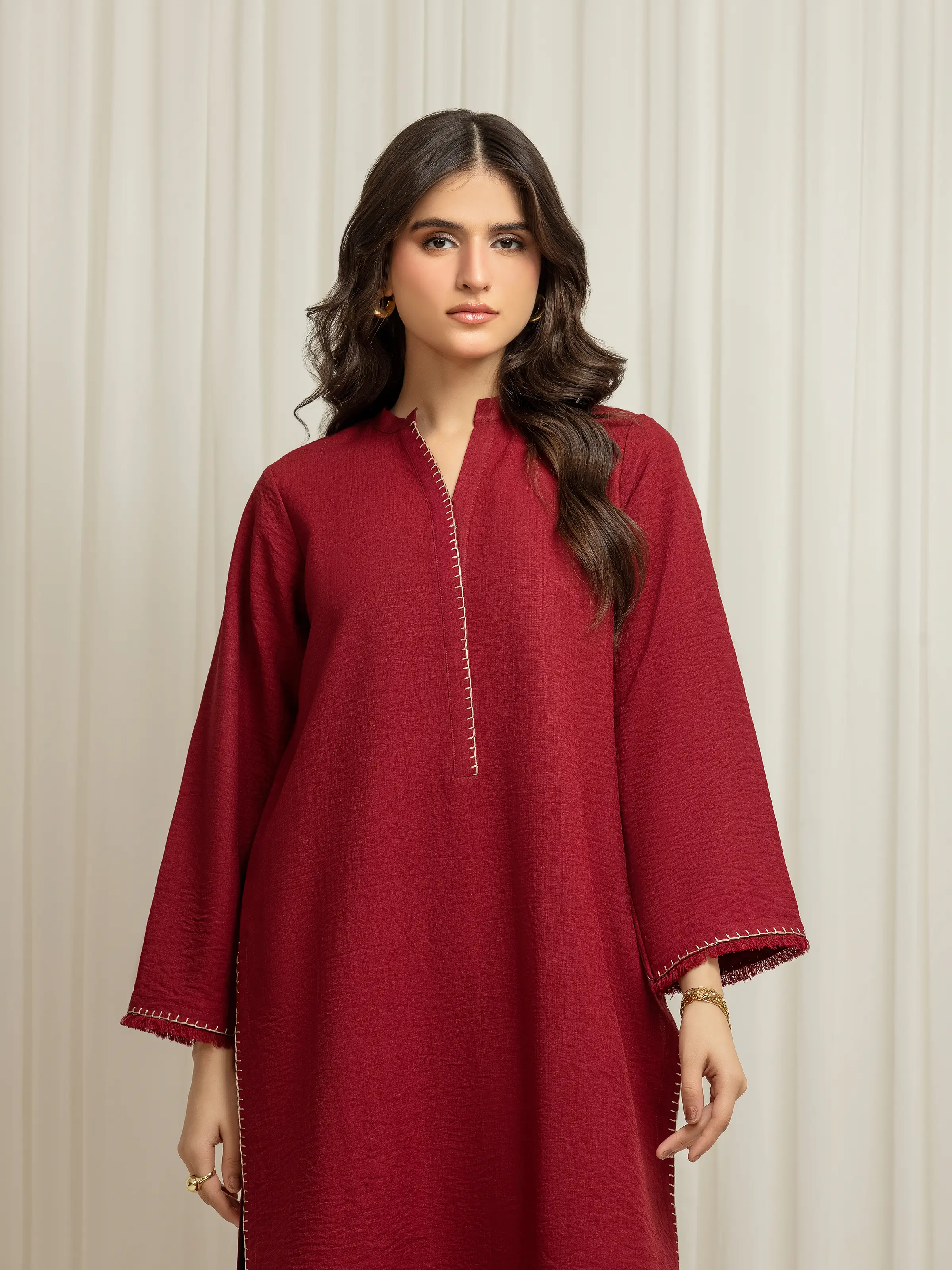 Pret Solid Georgette Shirt Trouser - EWTKS6-86164ST - Image 2