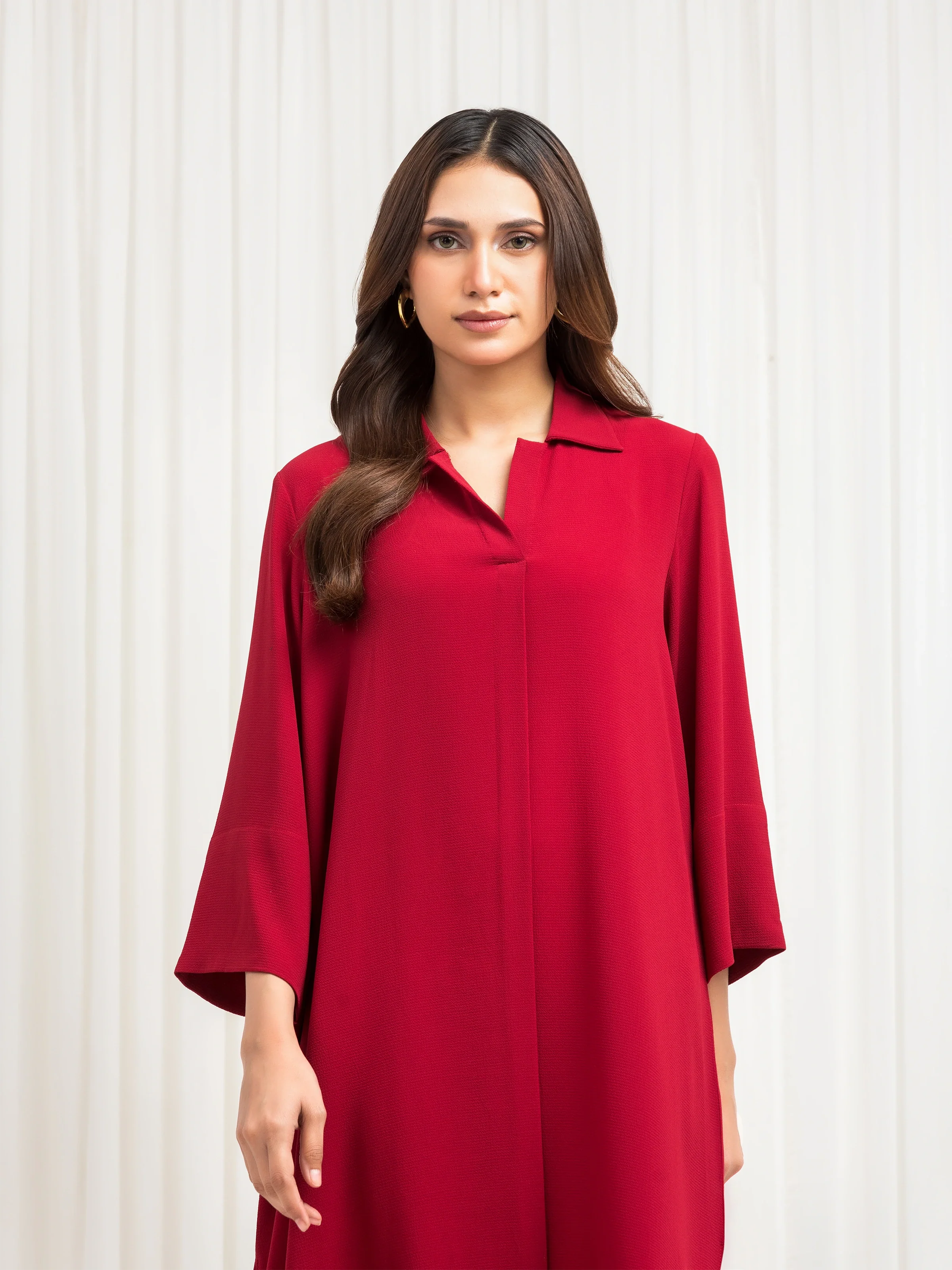 Pret Solid Crep Chiffon Co-Ord Set - EWTKS6-86101ST - Image 2