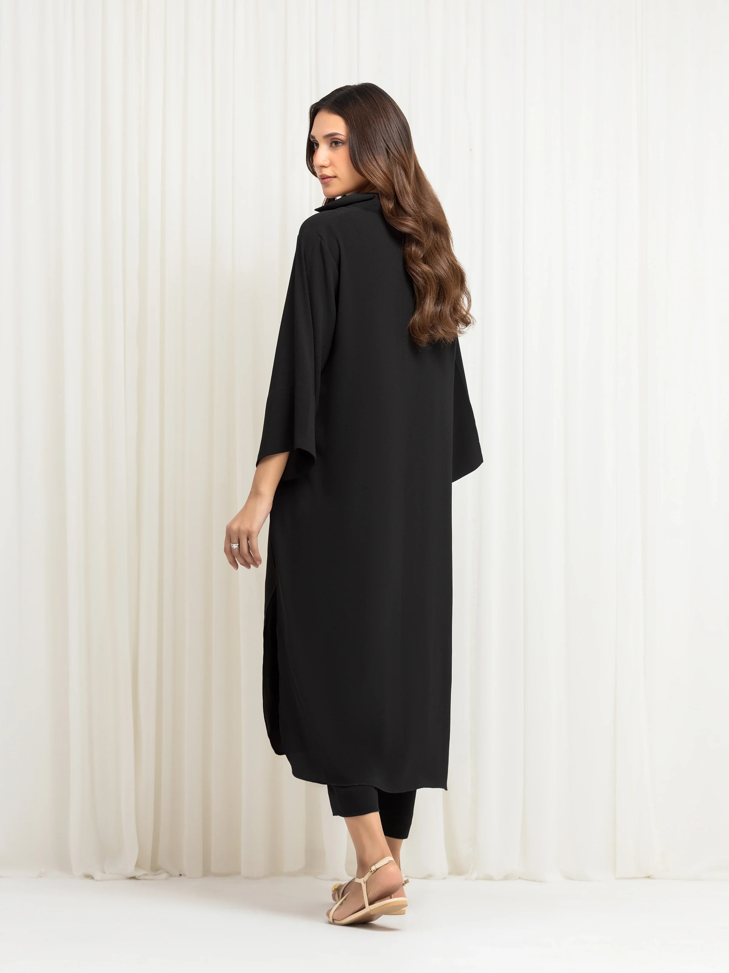 Pret Solid Crepe Chiffon Co-Ord Set - EWTKS6-86102ST - Image 5