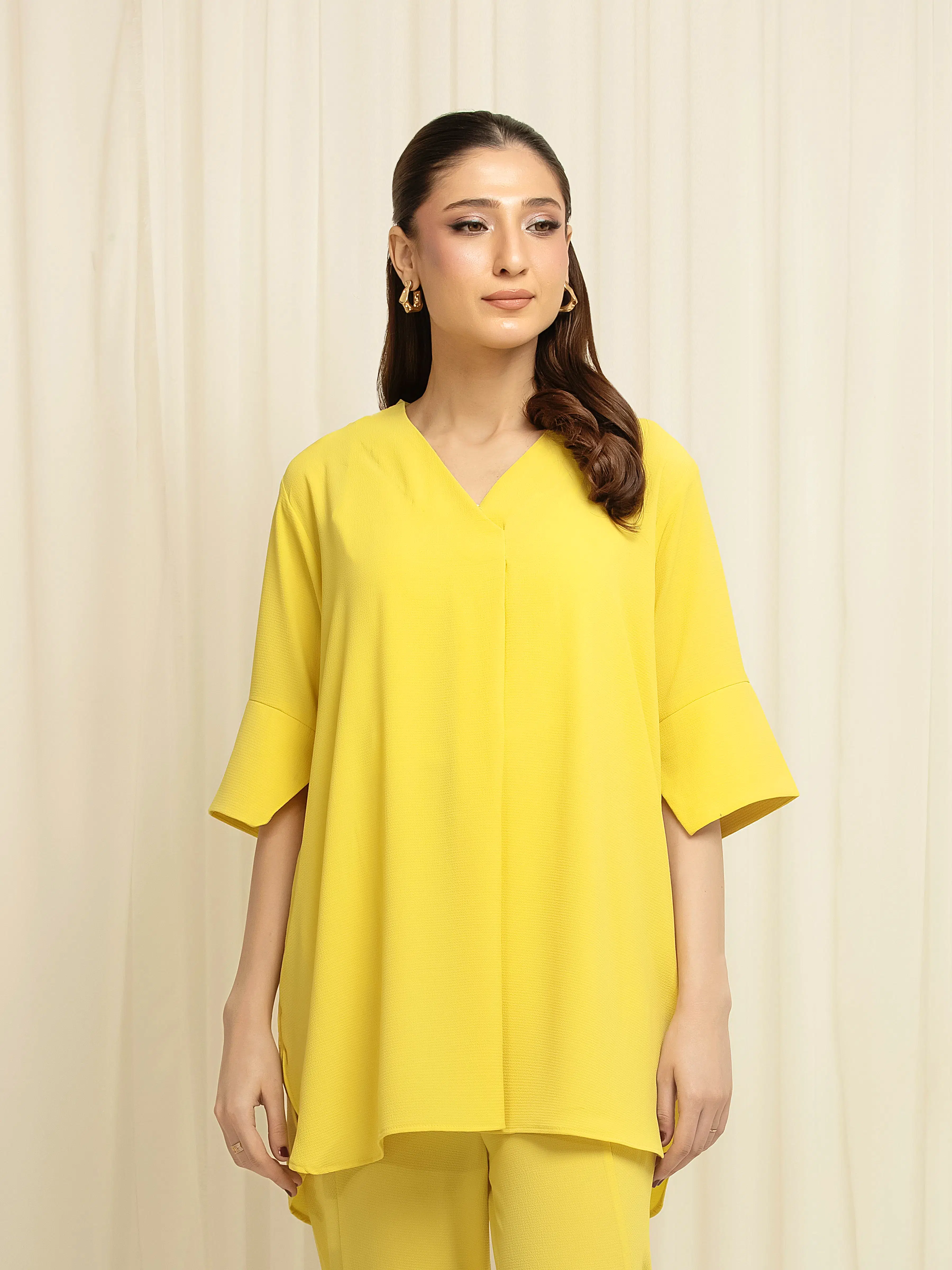 Pret Solid Crepe Chiffon Co-Ord Set - EWTKS6-86105ST - Image 2