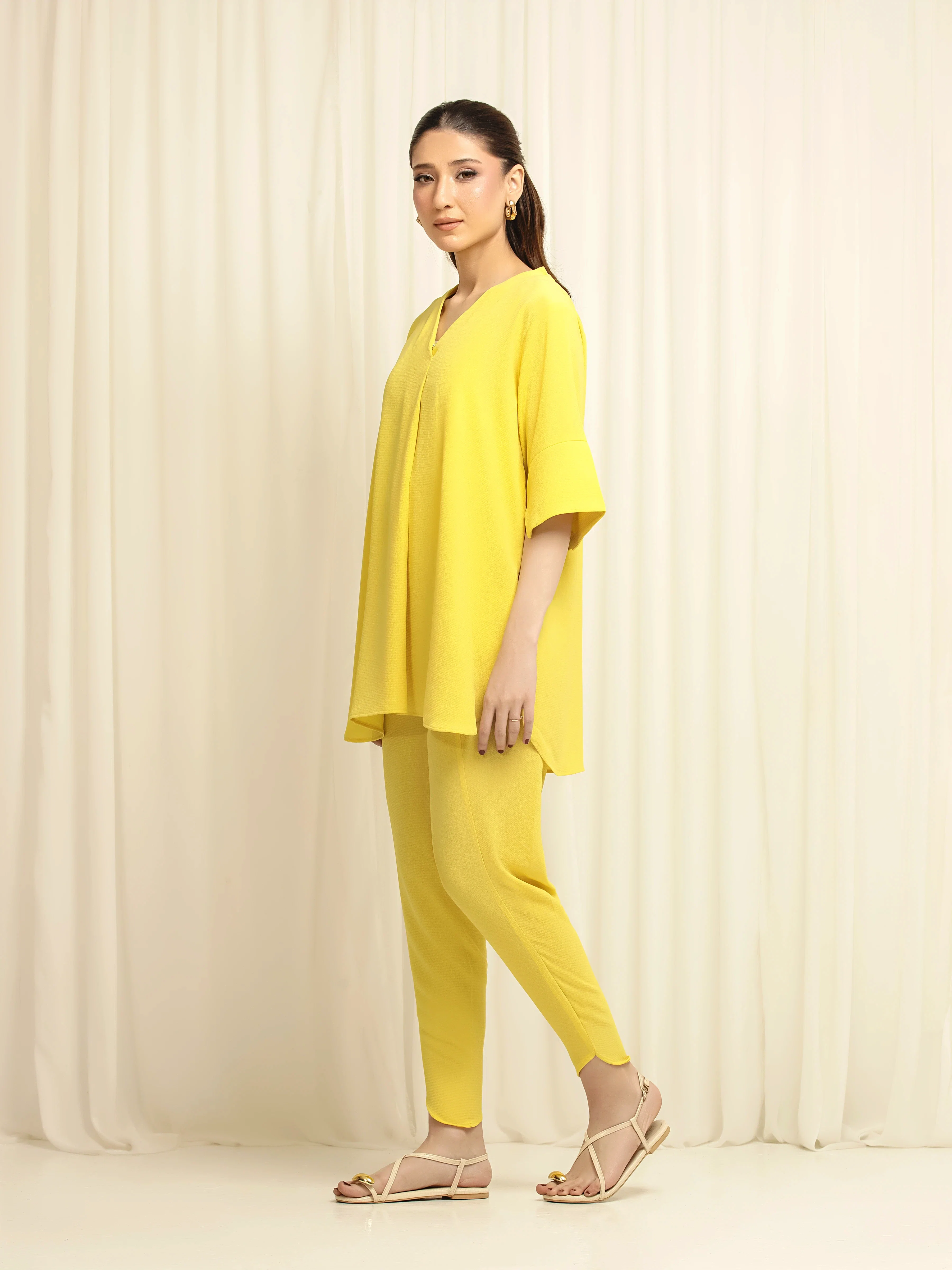 Pret Solid Crepe Chiffon Co-Ord Set - EWTKS6-86105ST - Image 5
