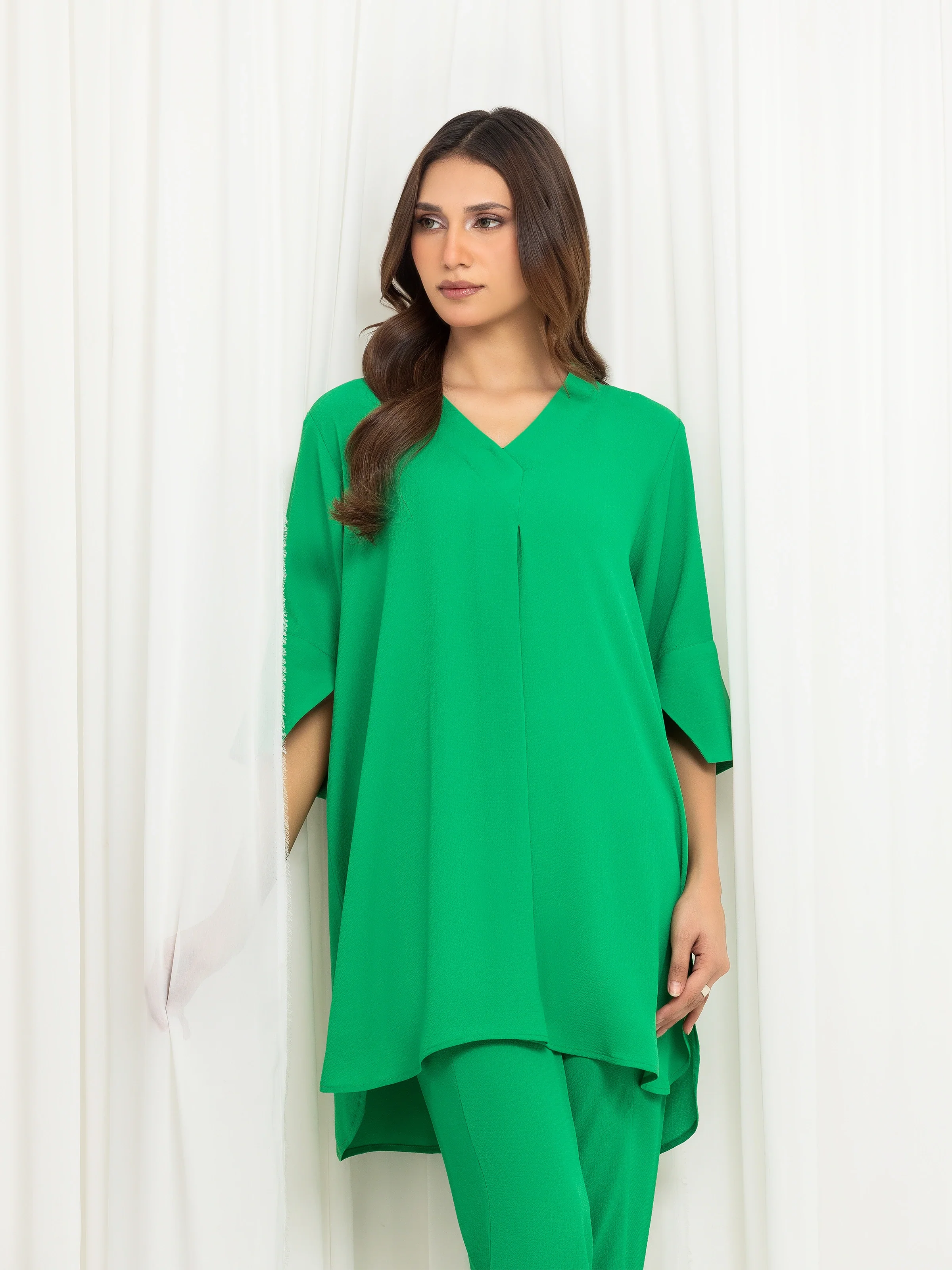Pret Solid Crepe Chiffon Co-Ord Set - EWTKS6-86106ST - Image 2