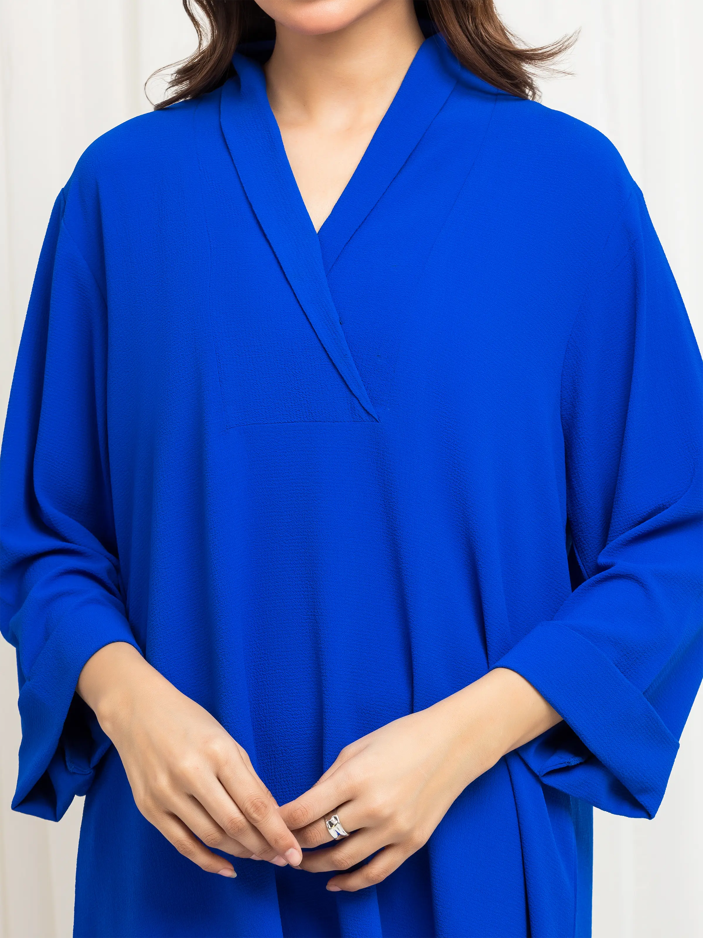 Pret Solid Crep Chiffon Co-Ord Set - EWTKS6-86108ST - Image 3