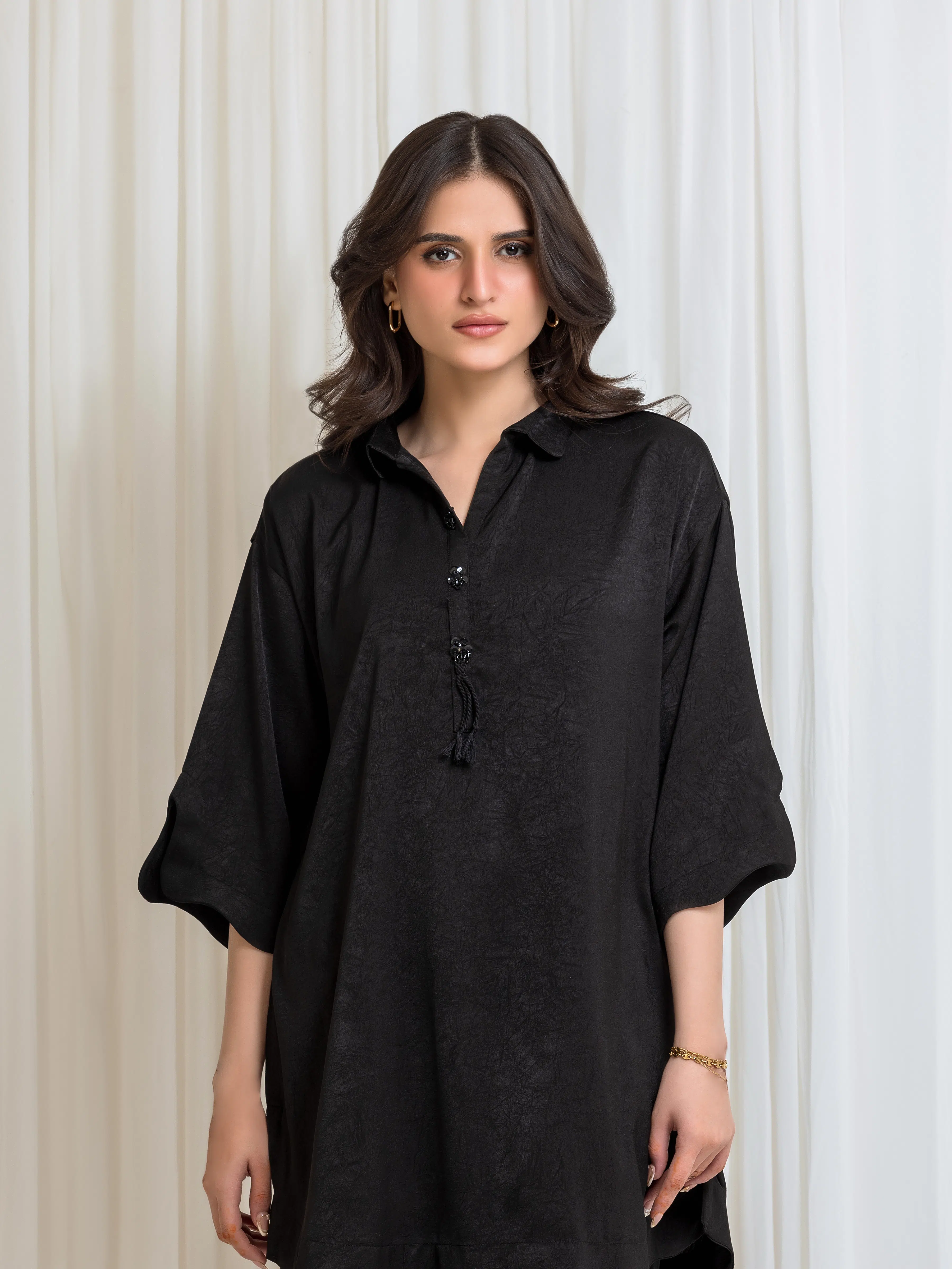 Pret Solid Silk Co-Ord Set - EWTKS6-86169ST - Image 2