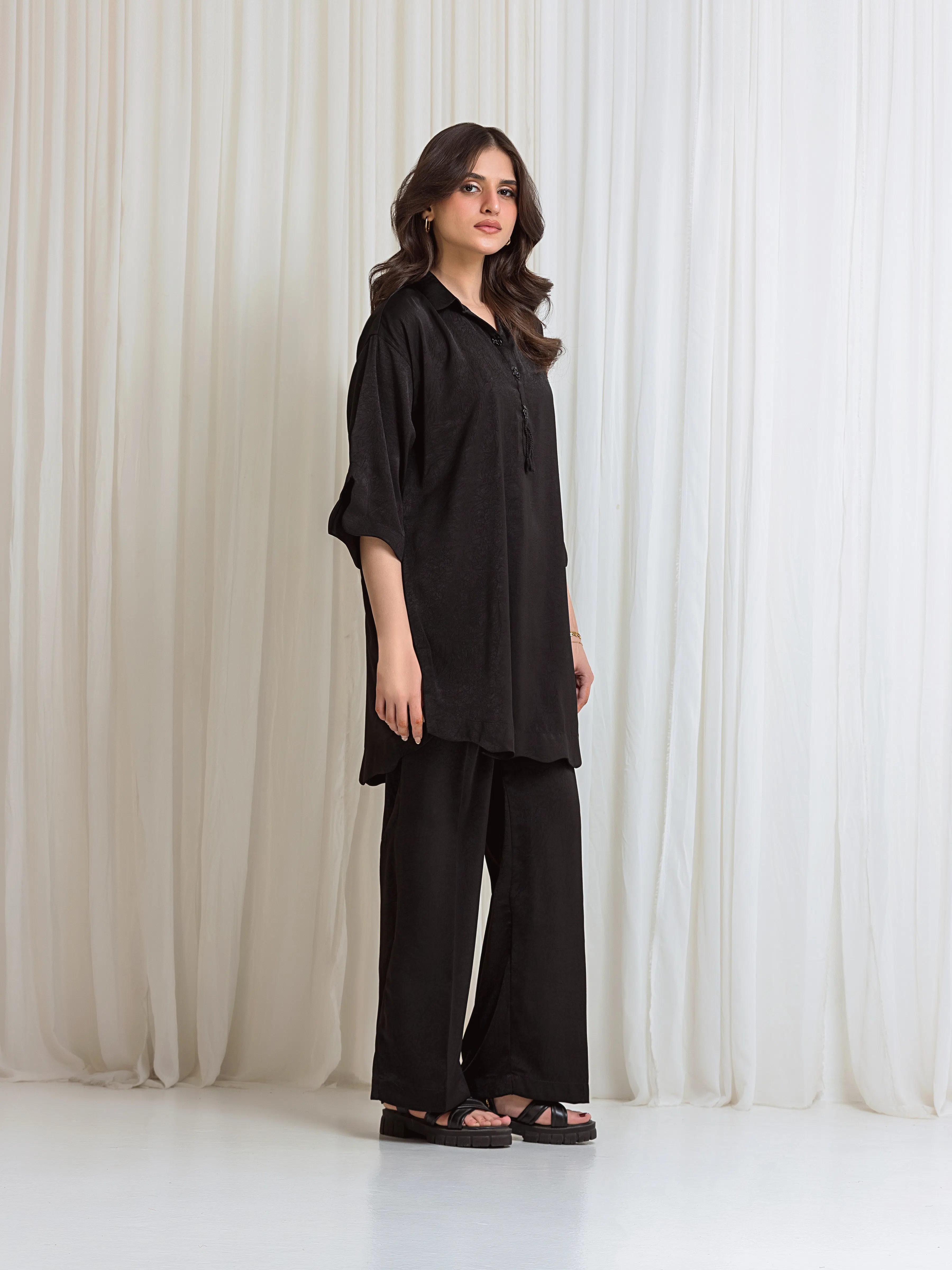 Pret Solid Silk Co-Ord Set - EWTKS6-86169ST - Image 4