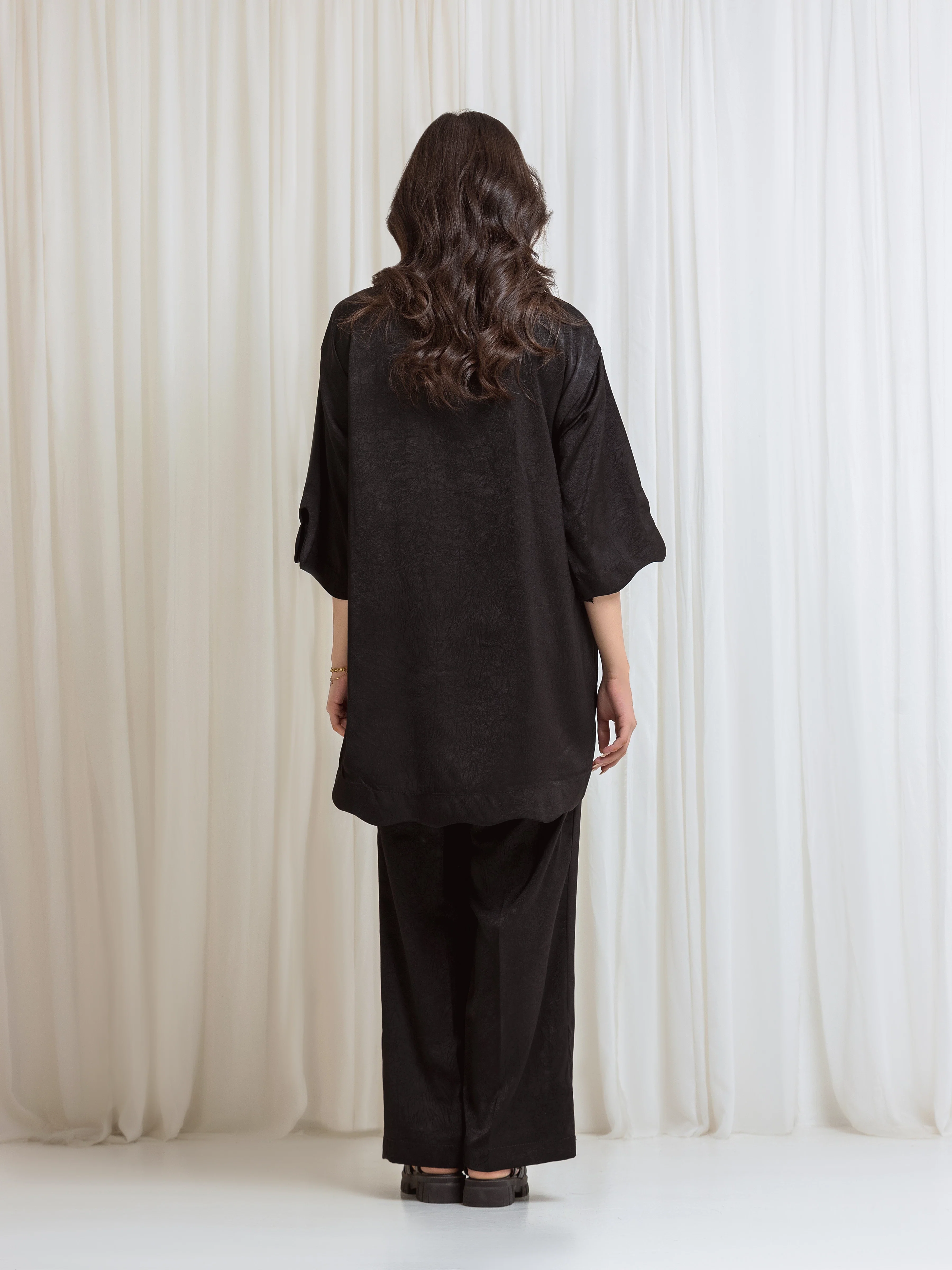 Pret Solid Silk Co-Ord Set - EWTKS6-86169ST - Image 5