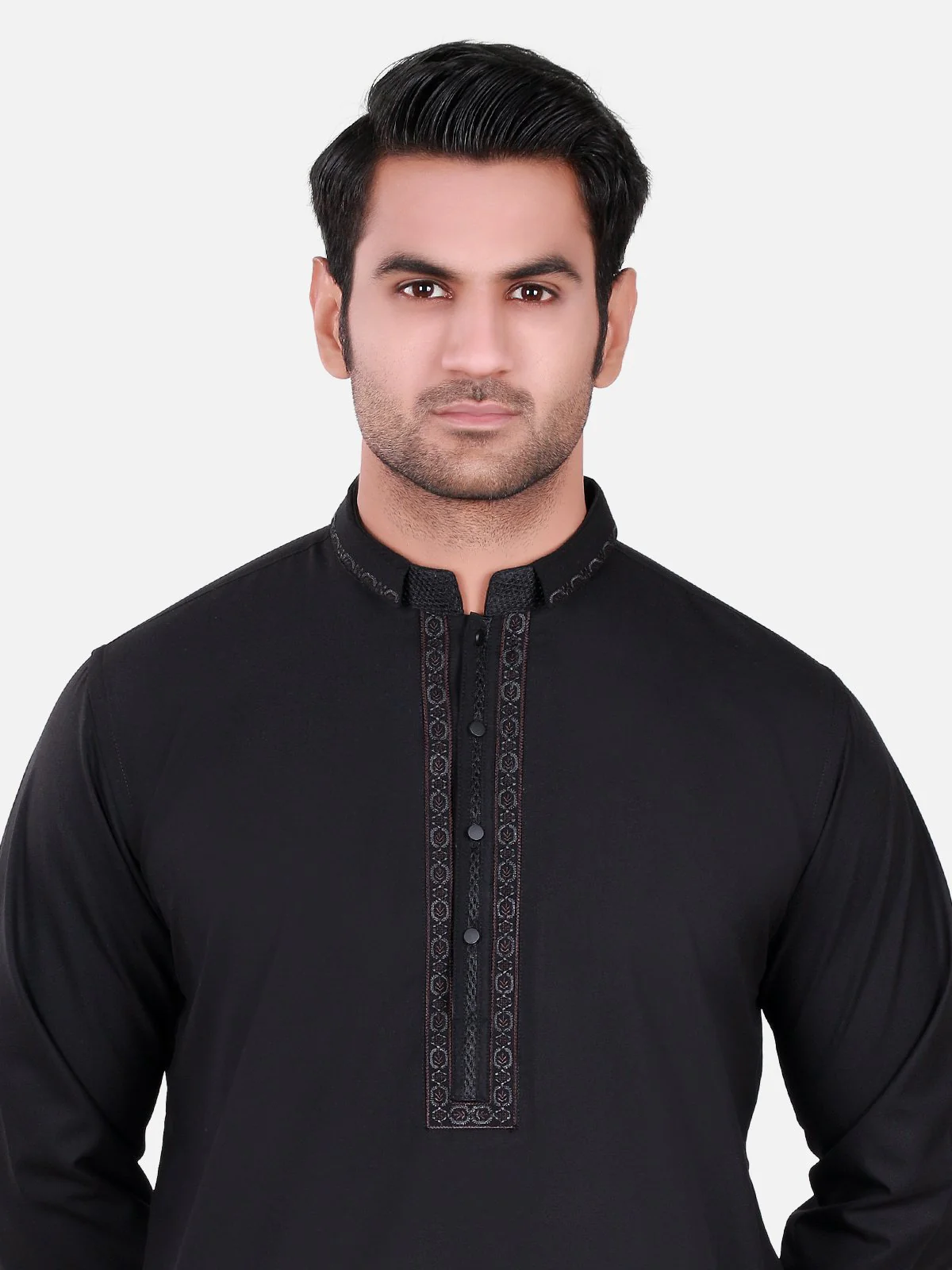 Men's Black Shalwar Kameez - MTKS-C16W-40416 - Image 2