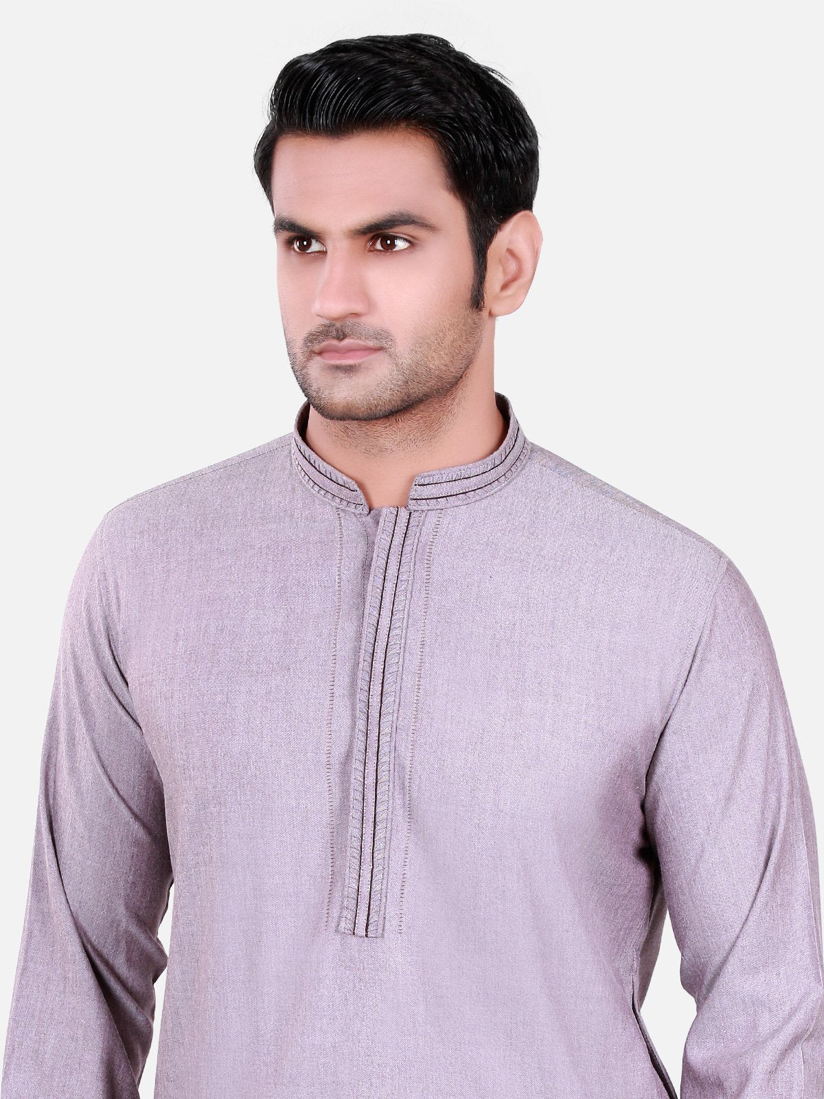 Men's Light Purple Shalwar Kameez - MTKS-C16W-40425 - Image 2