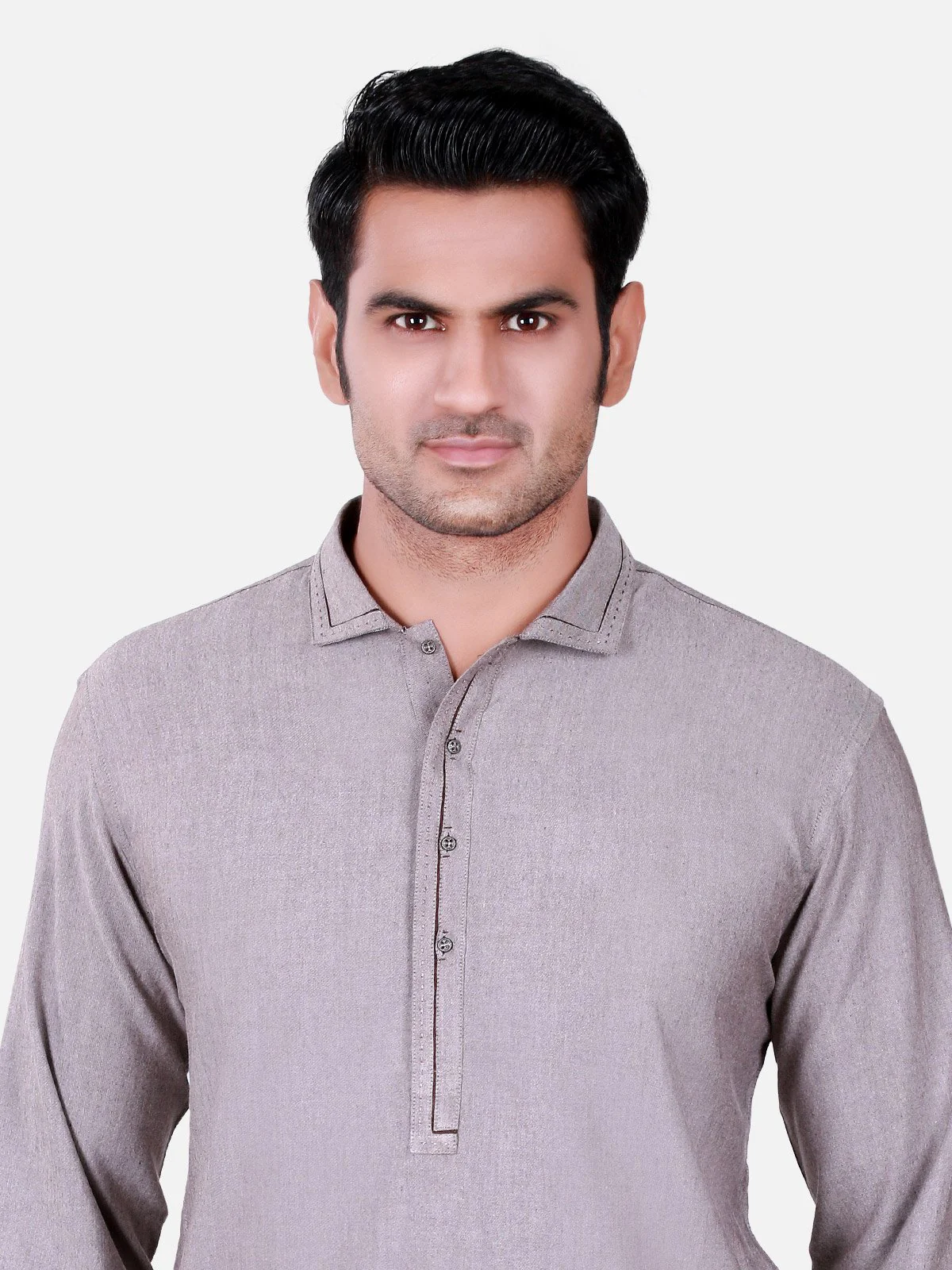 Men's Coffee Shalwar Kameez - MTKS-C16W-40439 - Image 2