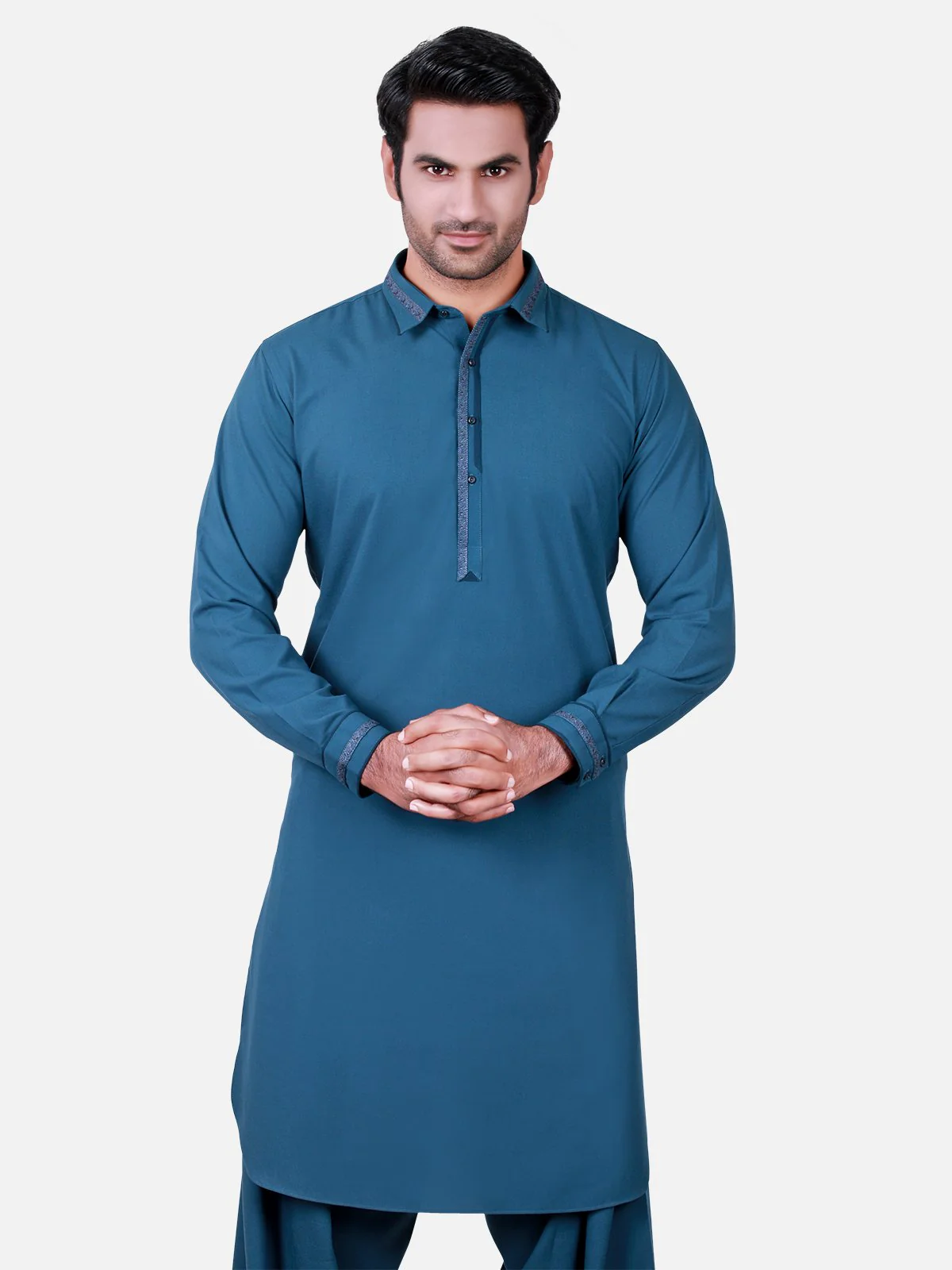 Men's Sea Green Shalwar Kameez - MTKSSW-C16W-9330