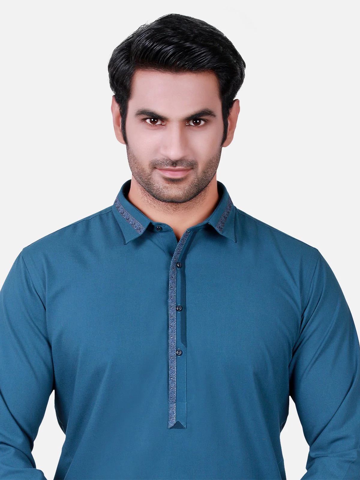 Men's Sea Green Shalwar Kameez - MTKSSW-C16W-9330 - Image 2