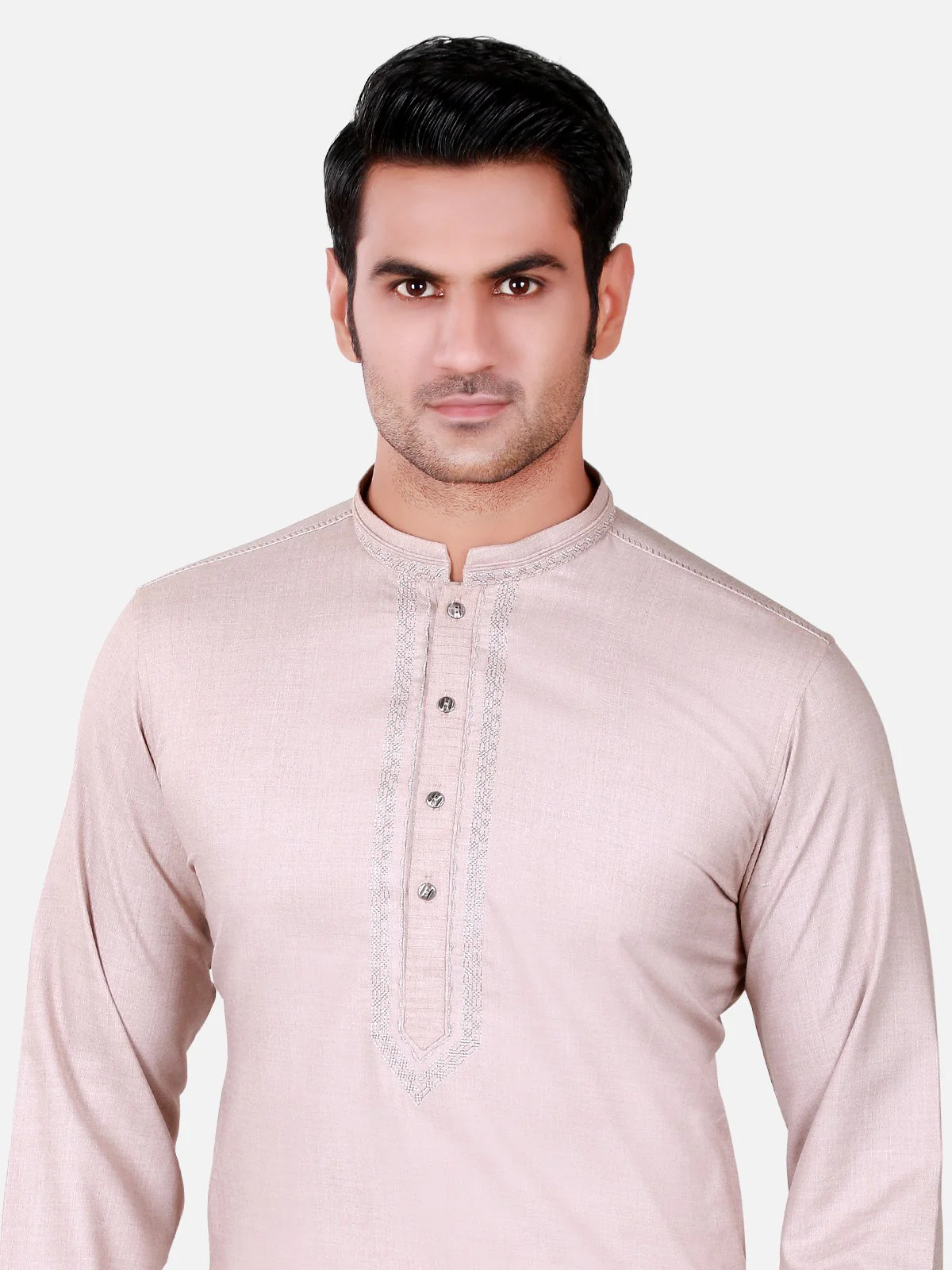 Men's Beige Shalwar Kameez - MTKSSW-C16W-9332 - Image 2