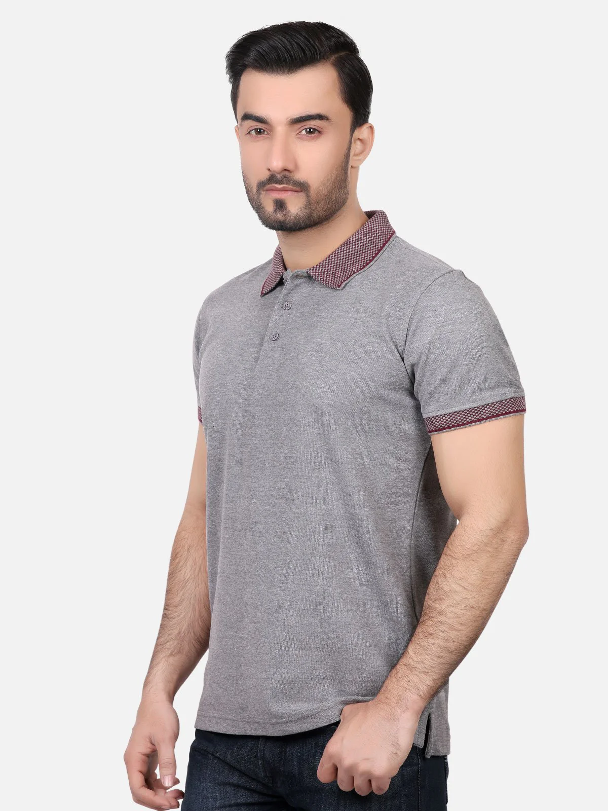 Men's Grey Polo Shirt - EMTPS18-006 - Image 2