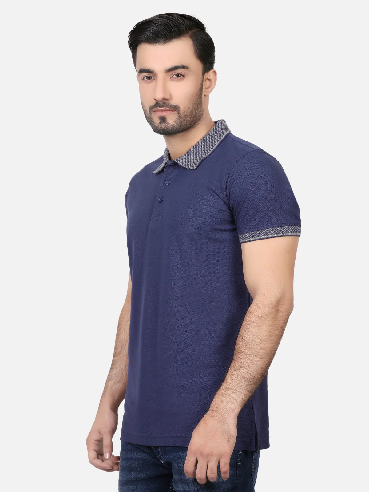 Men's Navy Polo Shirt - EMTPS18-010 - Image 2