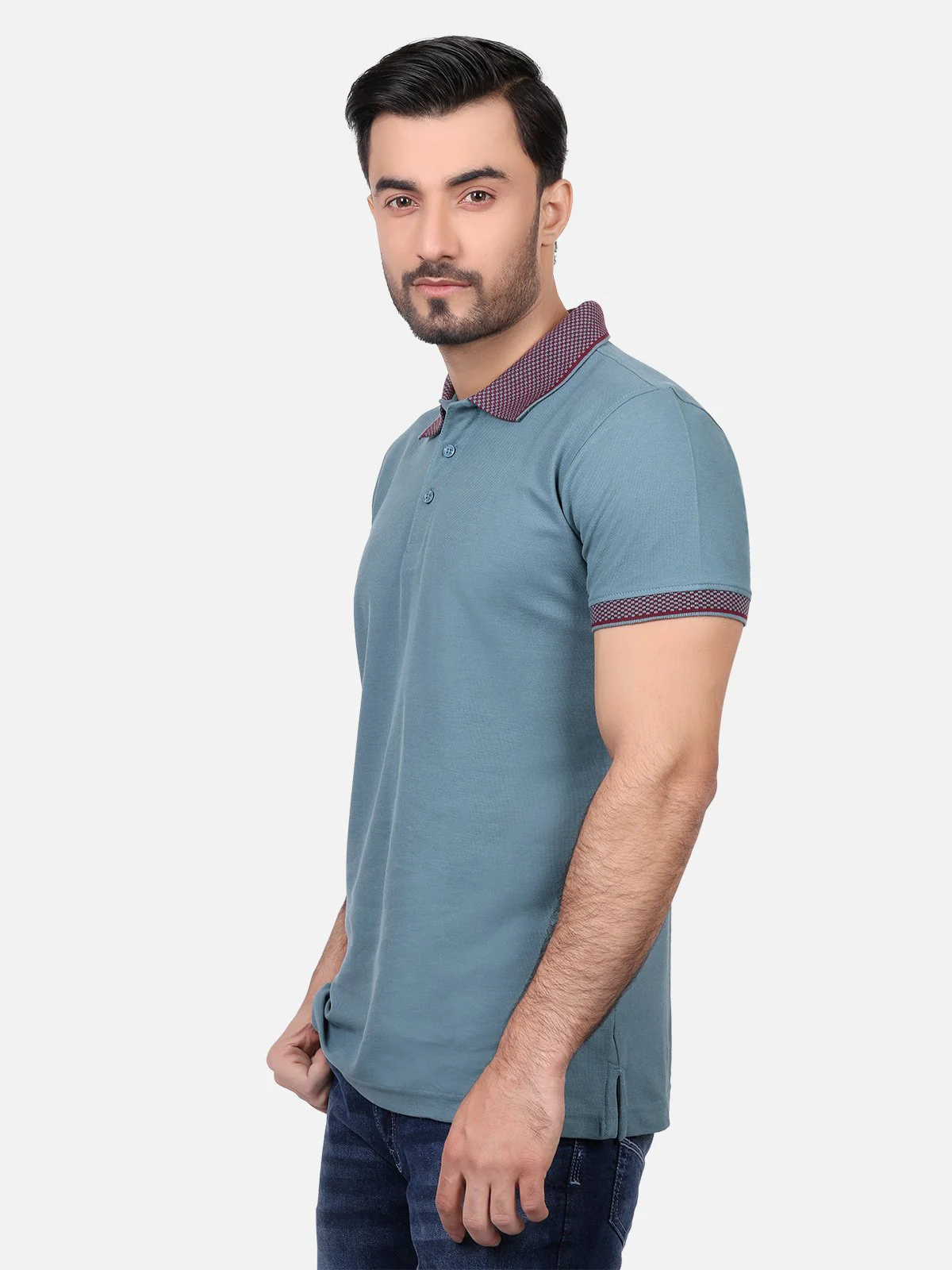 Men's Sea Green Polo Shirt - EMTPS18-011 - Image 2