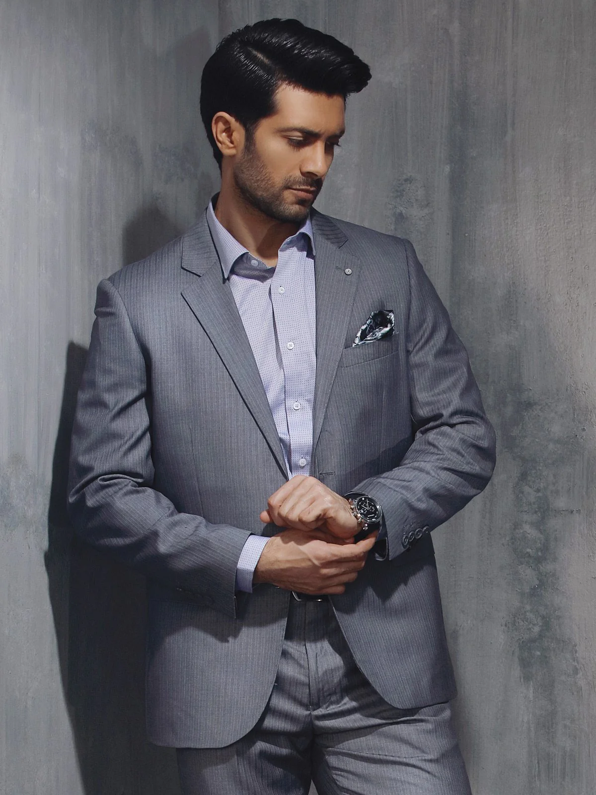 Men's Grey Single Breast - MTSB-TB17-8059
