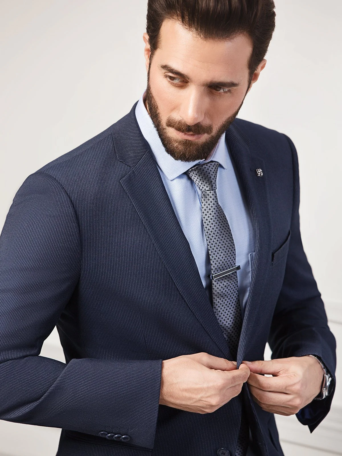 Single Breasted Suit  EMTSB18SF-8089 - Image 2