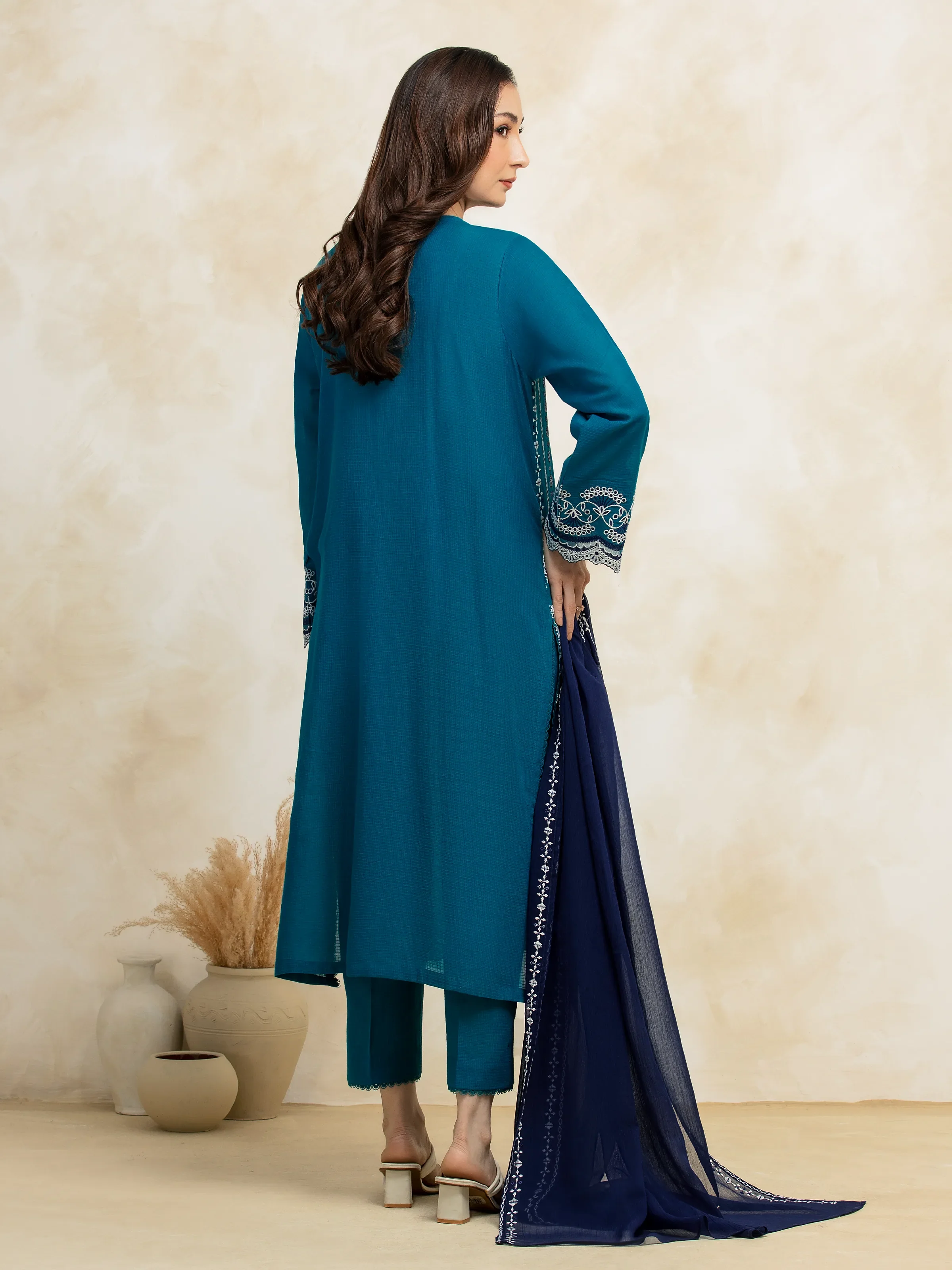 Unstitched Embroidered Lawn Suit - EWU5V1-31223-3P - Image 2