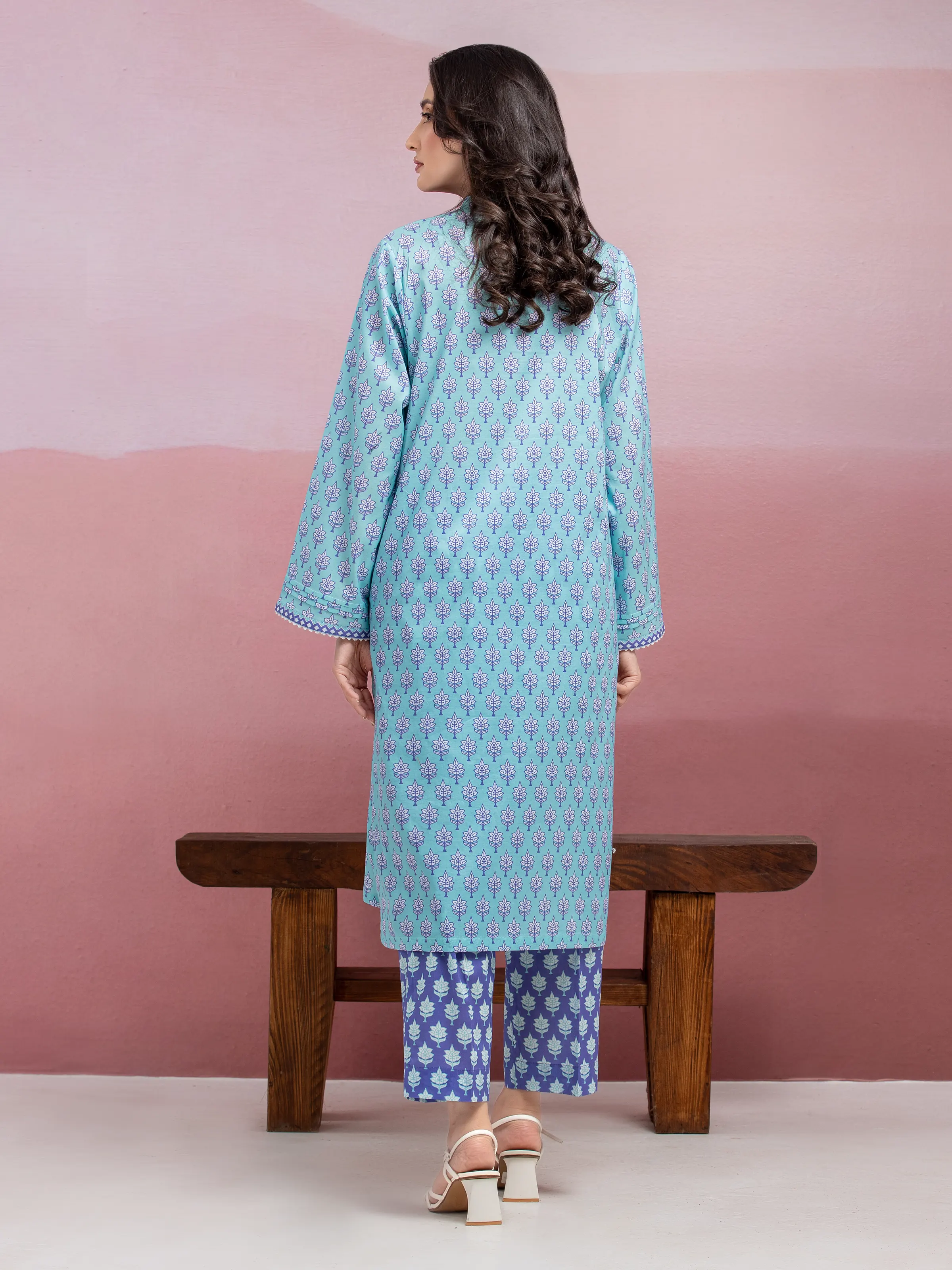 Unstitched Printed Lawn Shirt Trouser - EWU5A1-35424ST - Image 2