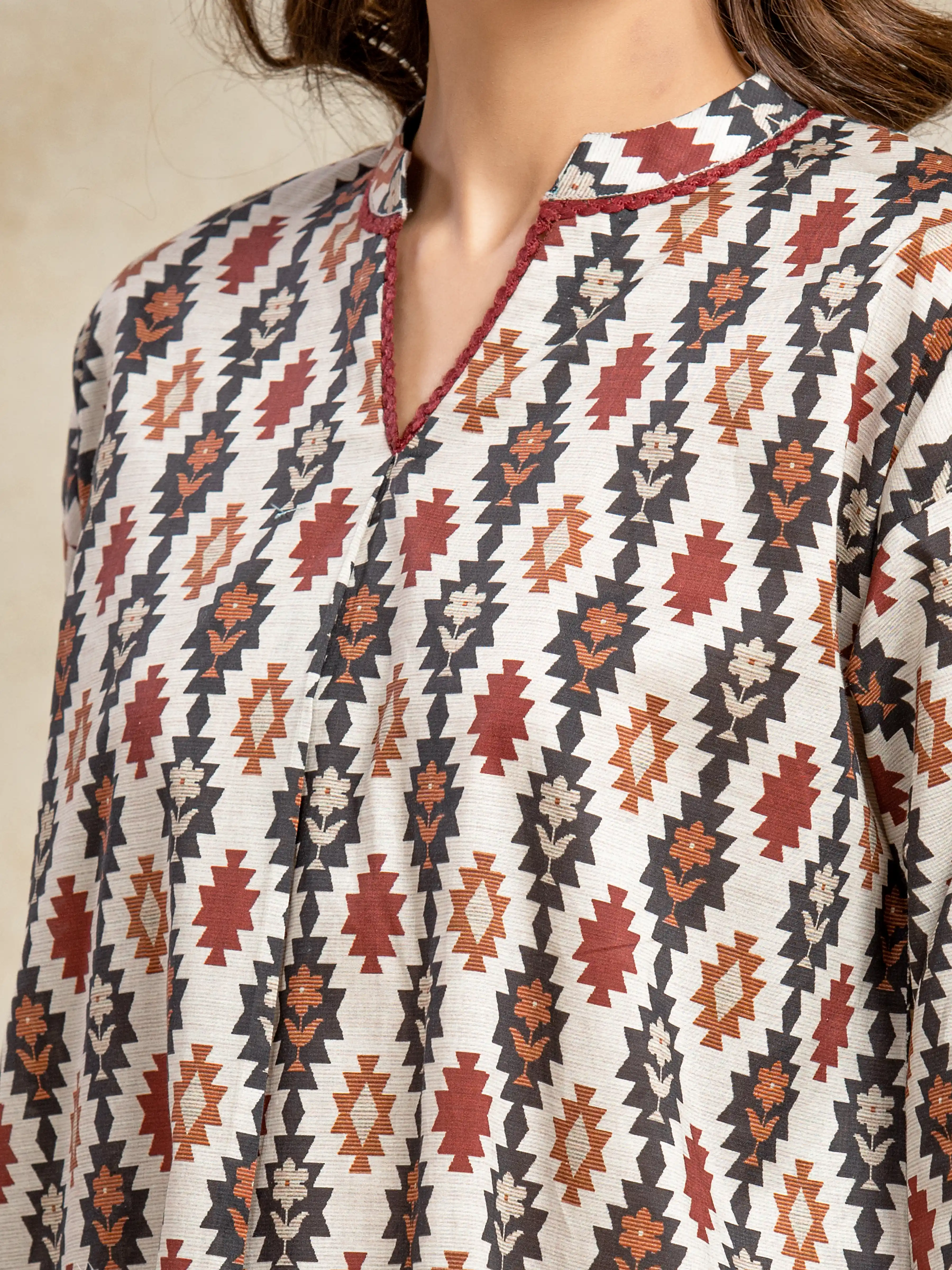 Unstitched Printed Khaddar Suit - EWU5A3-36005-3P - Image 4