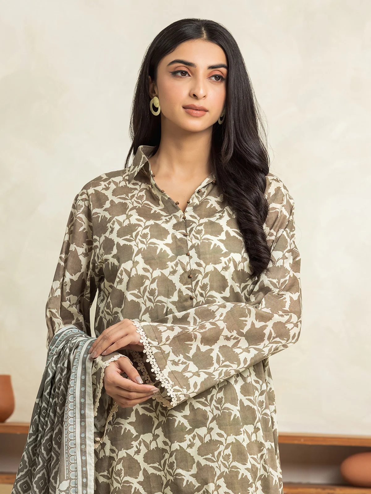 Unstitched Printed Cambric Shirt Trouser - EWU24A2-29026ST