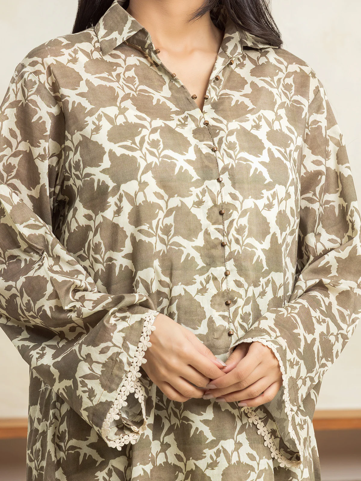 Unstitched Printed Cambric Shirt Trouser - EWU24A2-29026ST - Image 3