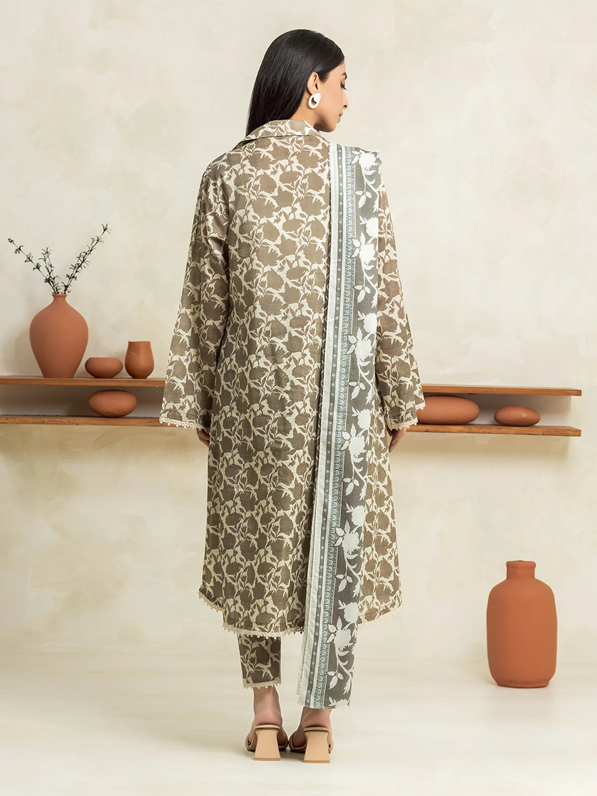 Unstitched Printed Cambric Shirt Trouser - EWU24A2-29026ST - Image 5
