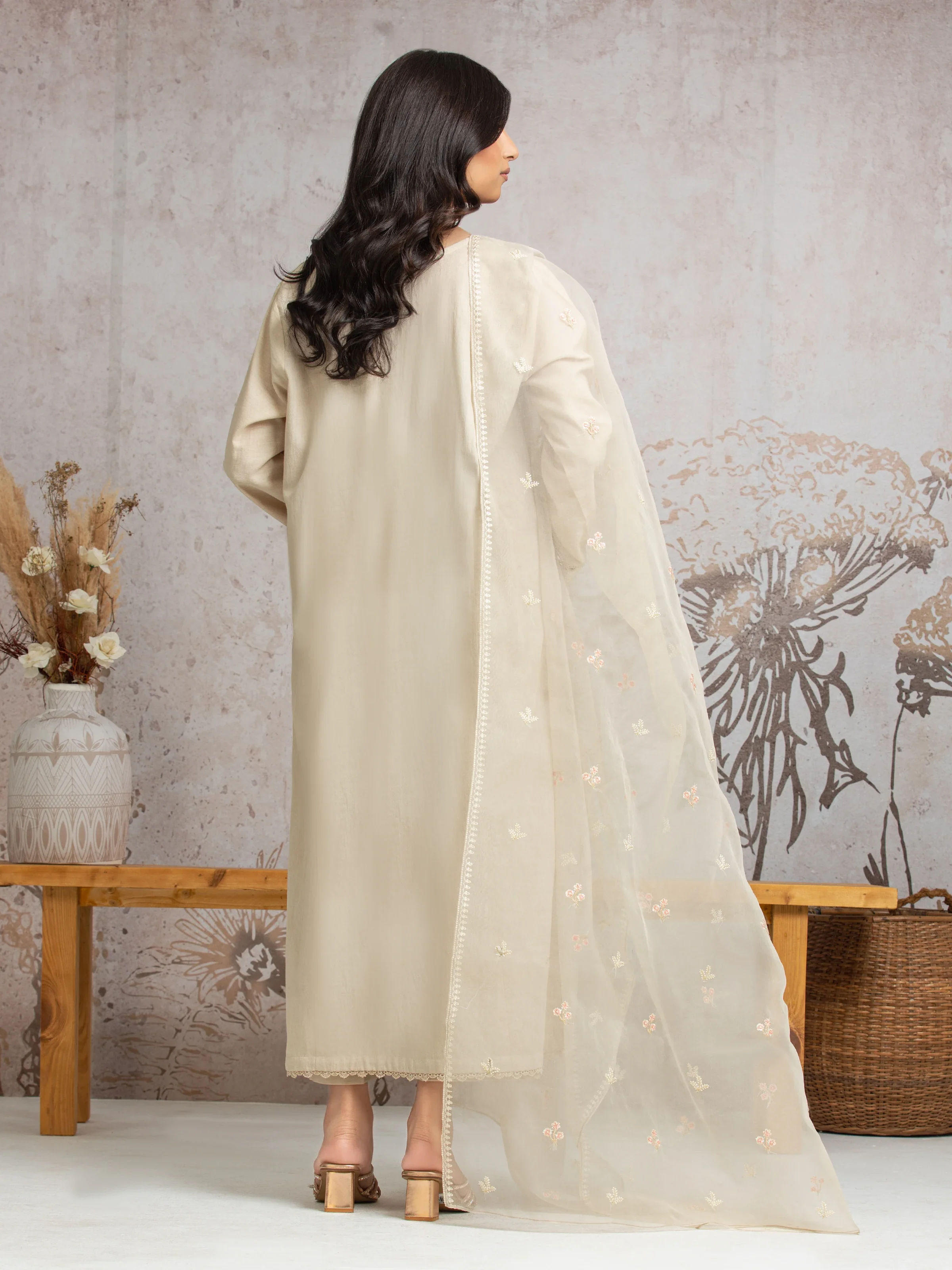 Unstitched Embroidered Cambric Suit - EWU24V2-30140-3P - Image 4