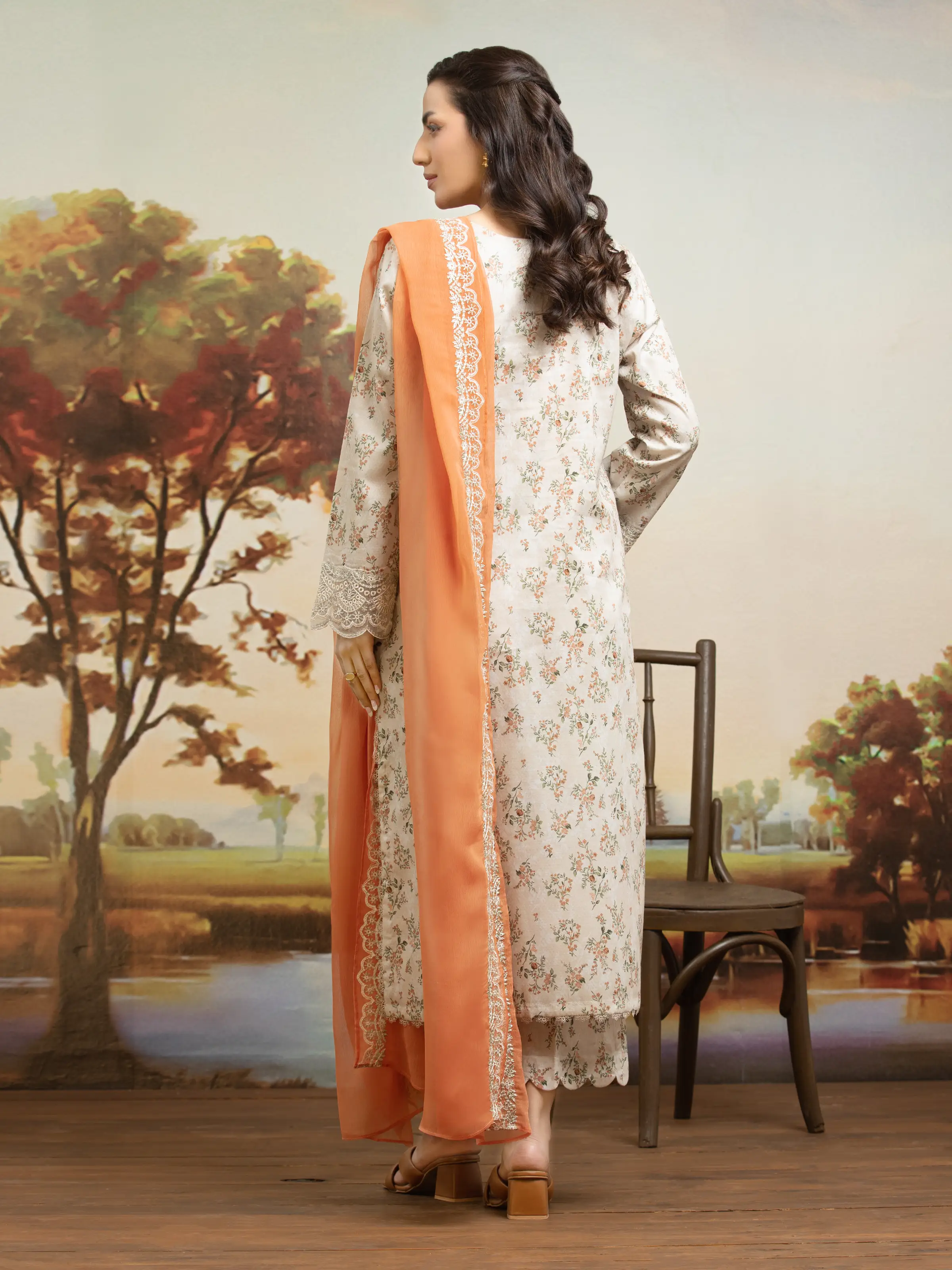 Unstitched Embroidered Dobby Suit - EWU24V7-30175-3P - Image 2