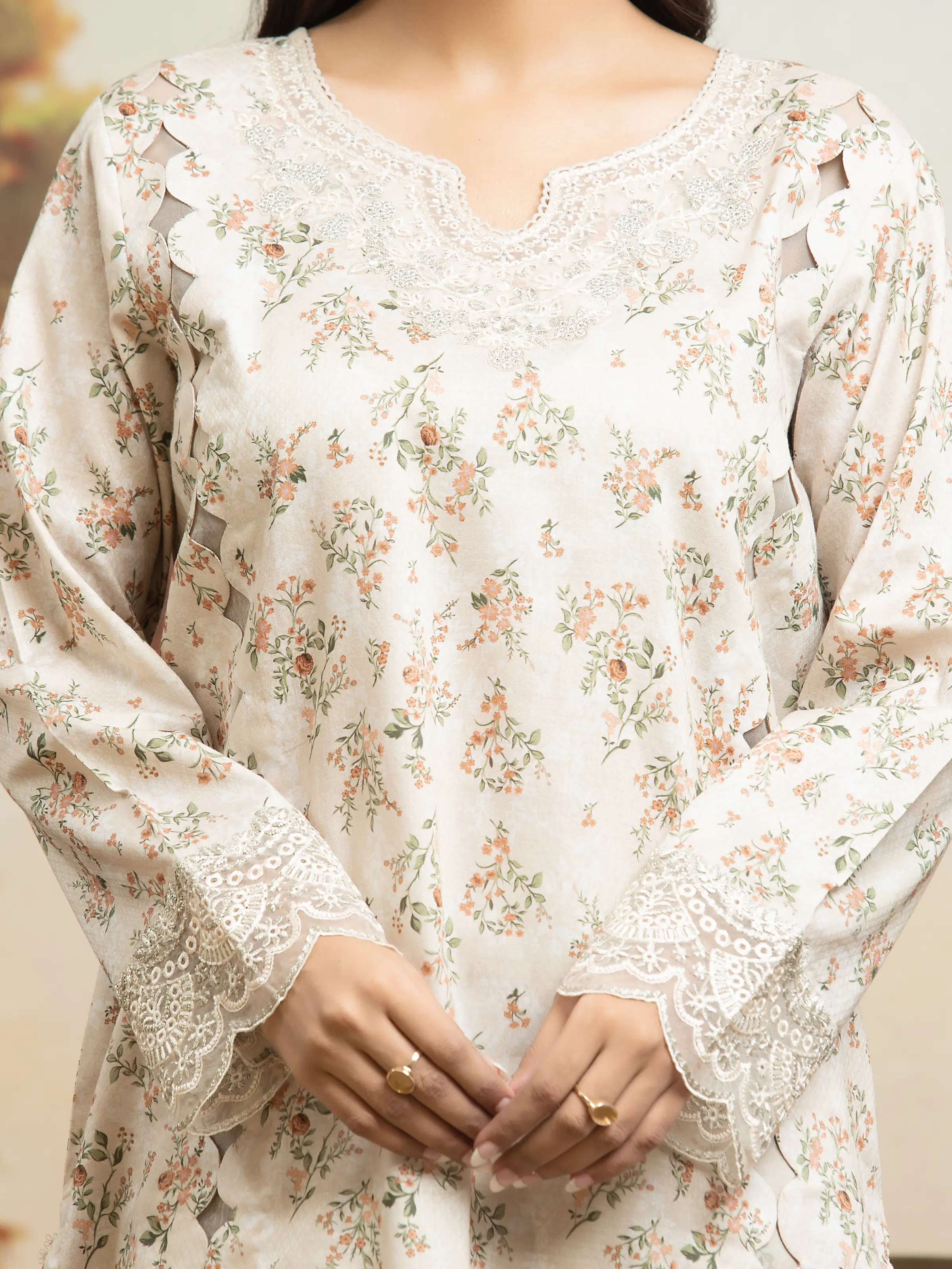 Unstitched Embroidered Dobby Suit - EWU24V7-30175-3P - Image 5