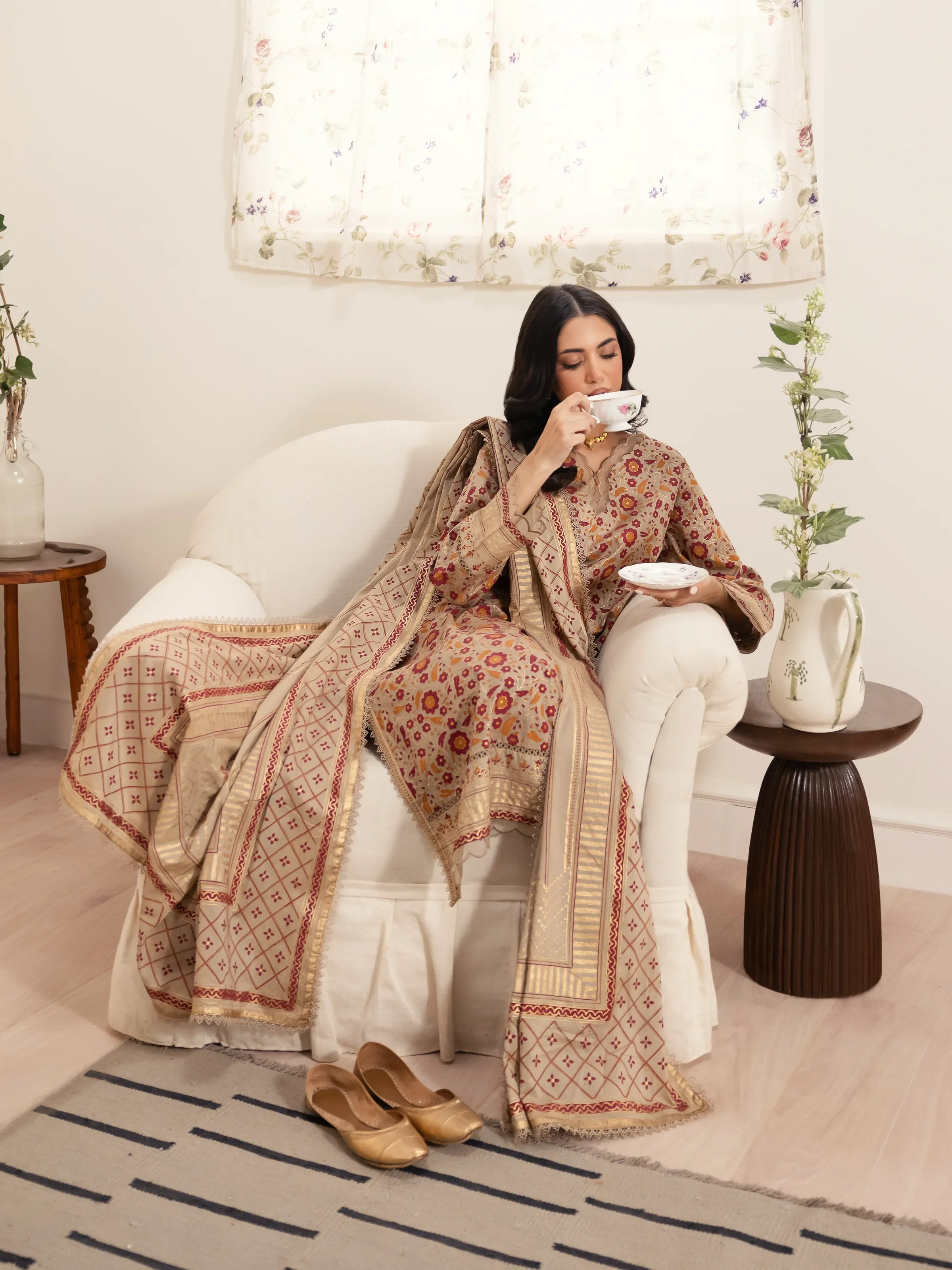 Unstitched Block Print Cambric Suit - EWU24M1-058 - Image 2