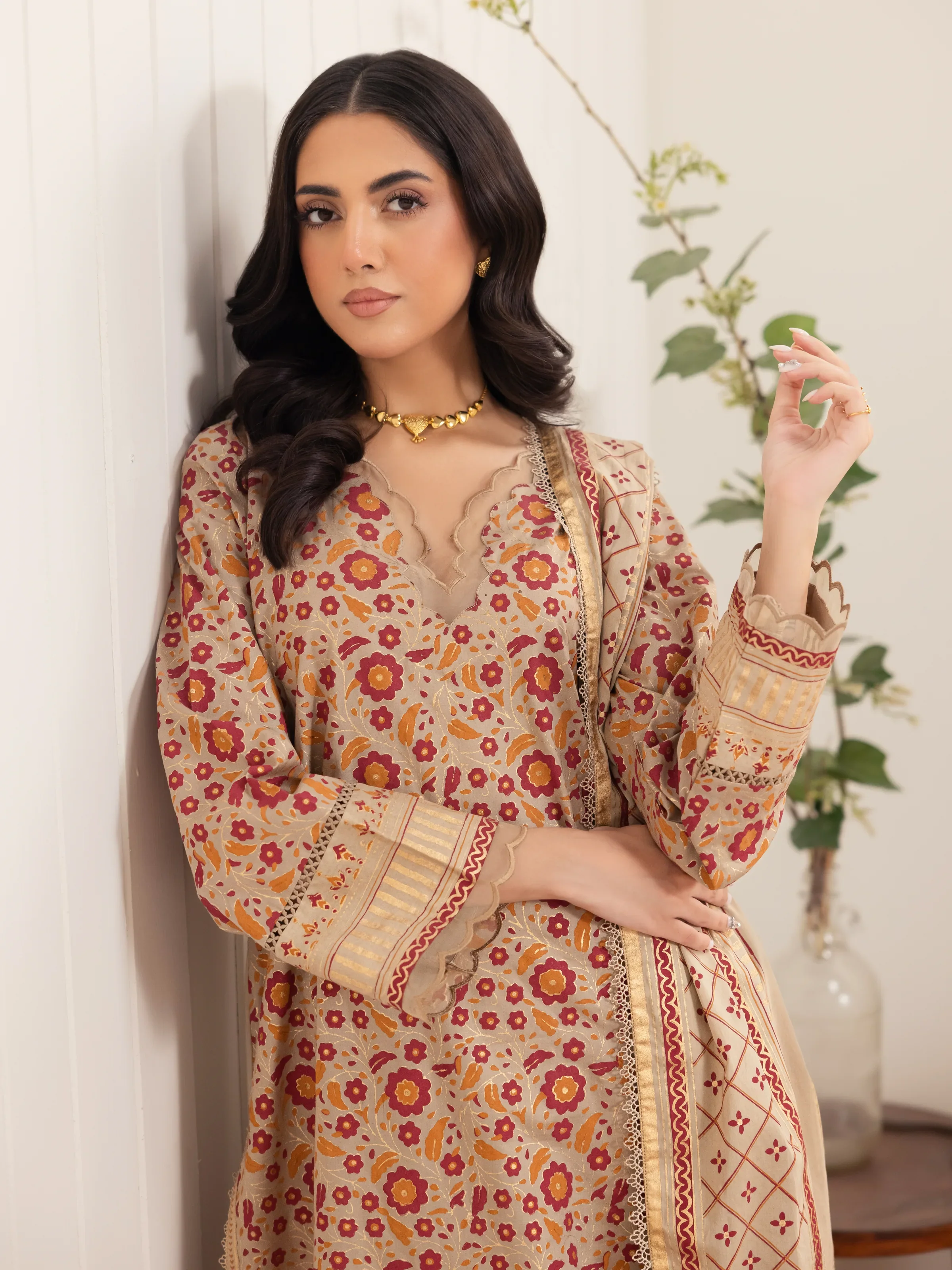 Unstitched Block Print Cambric Suit - EWU24M1-058 - Image 3
