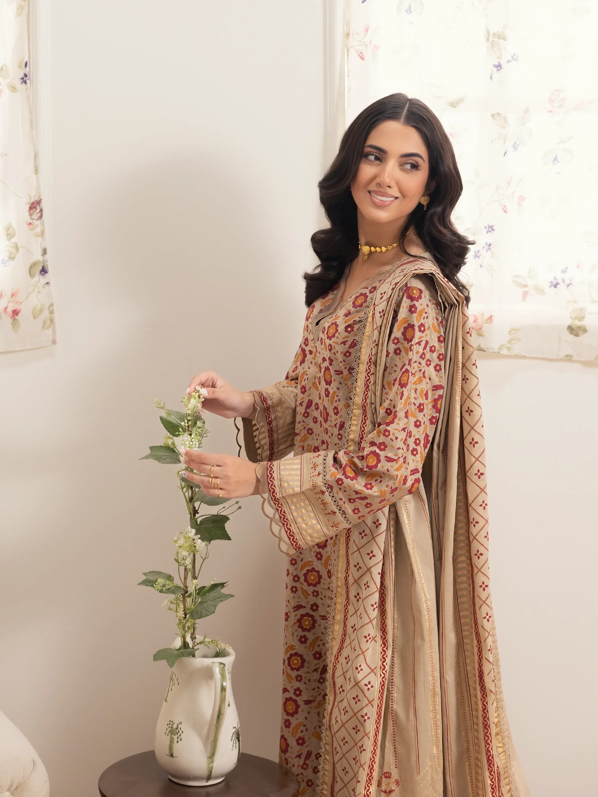 Unstitched Block Print Cambric Suit - EWU24M1-058 - Image 4