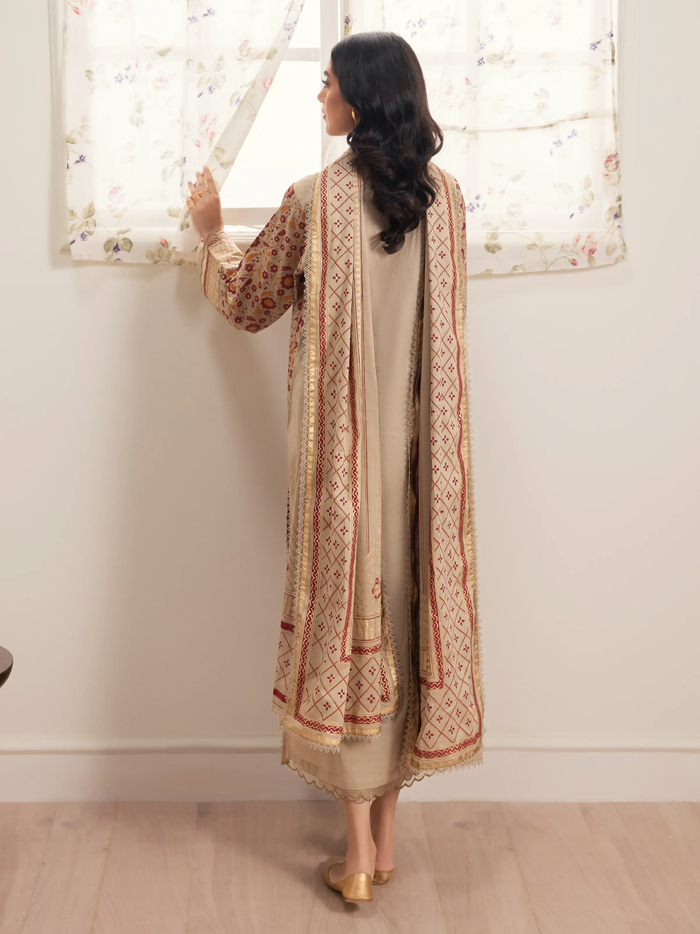 Unstitched Block Print Cambric Suit - EWU24M1-058 - Image 7