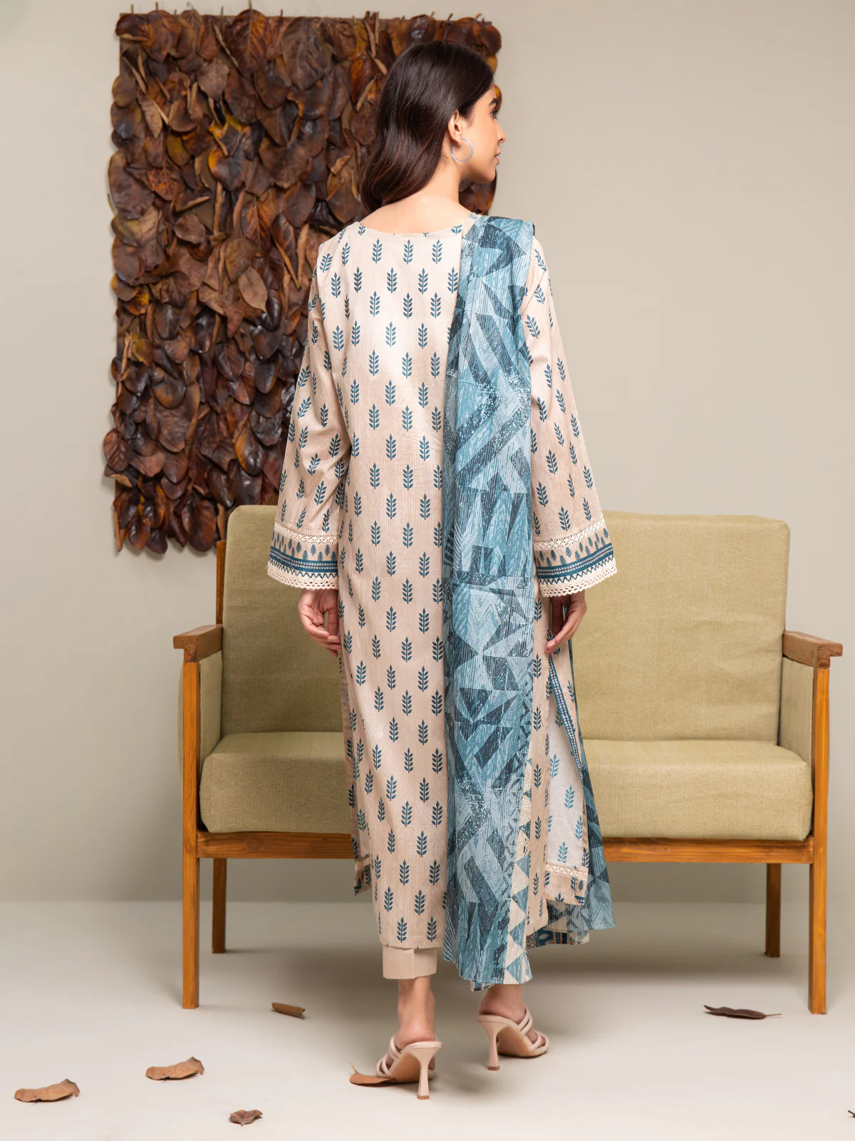 Unstitched Printed Cambric Shirt Trouser - EWU24A2-27291ST - Image 2