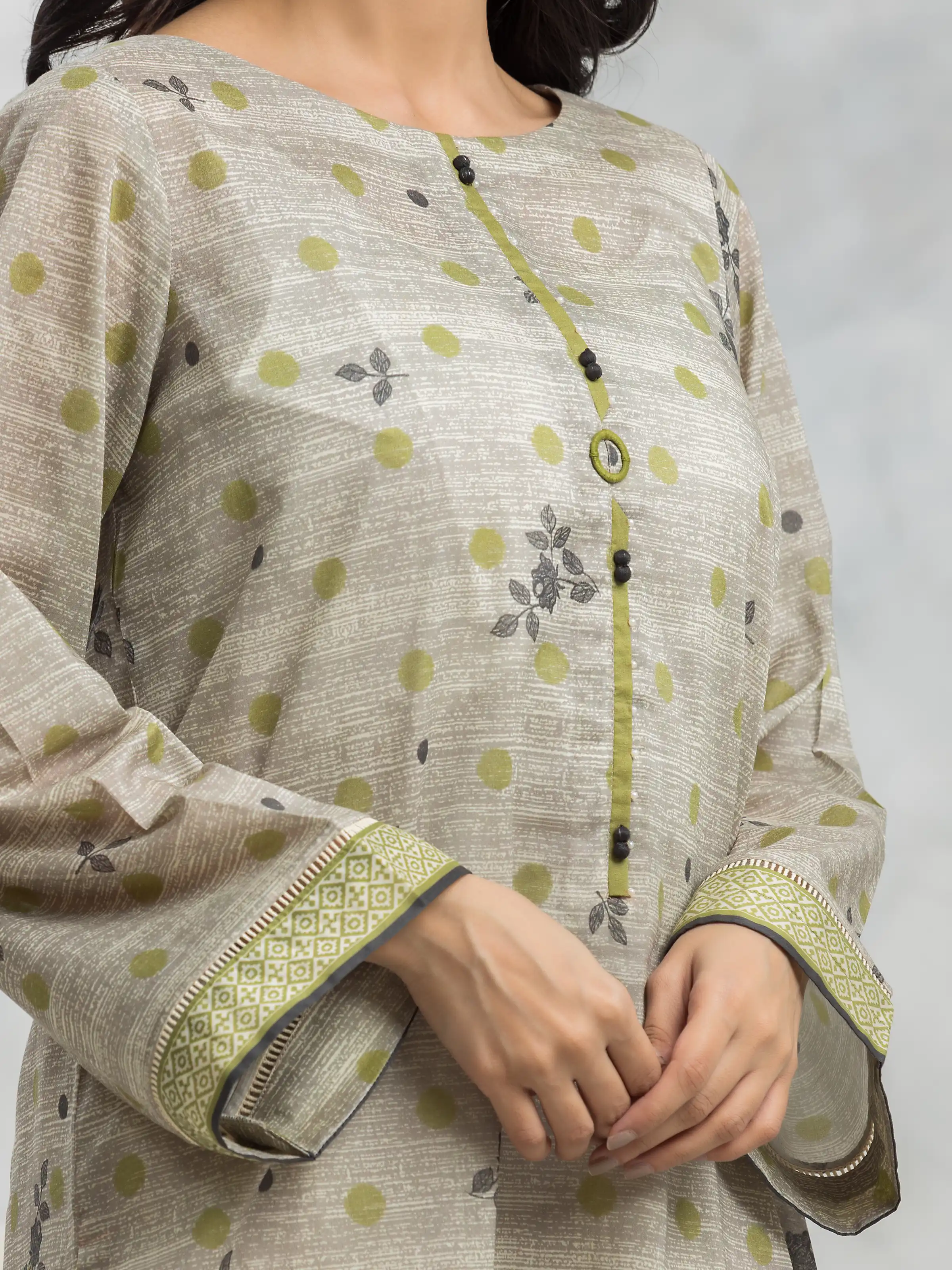 Unstitched Printed Khaddar Suit - EWU24A3-28153-3P - Image 4