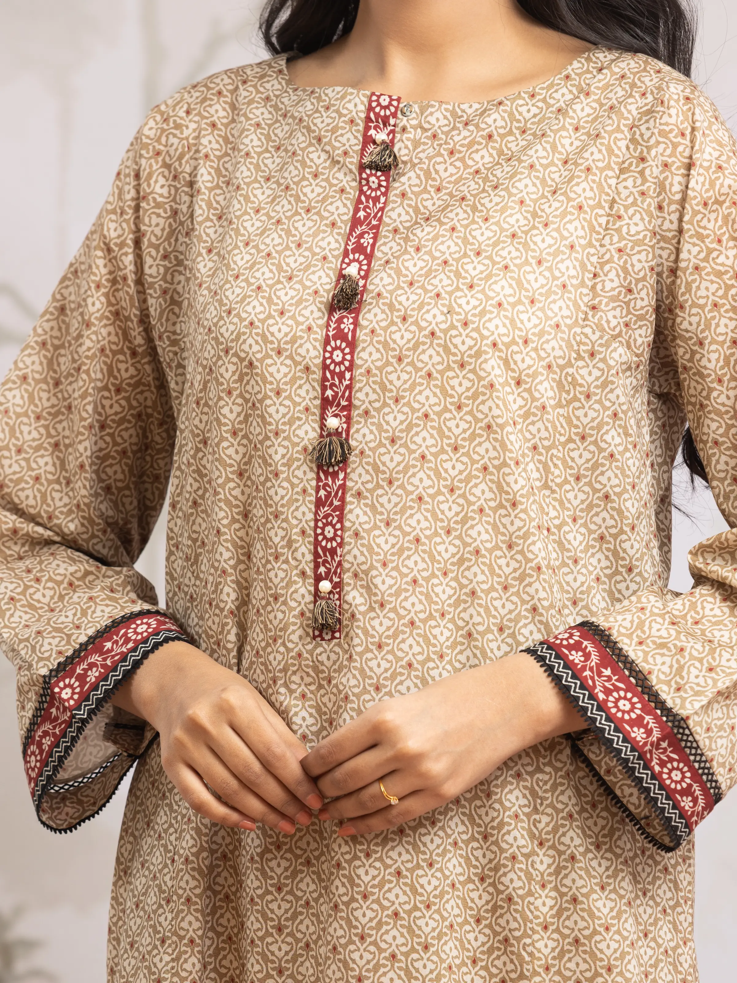 Unstitched Printed Khaddar Suit - EWU24M2-187 - Image 3