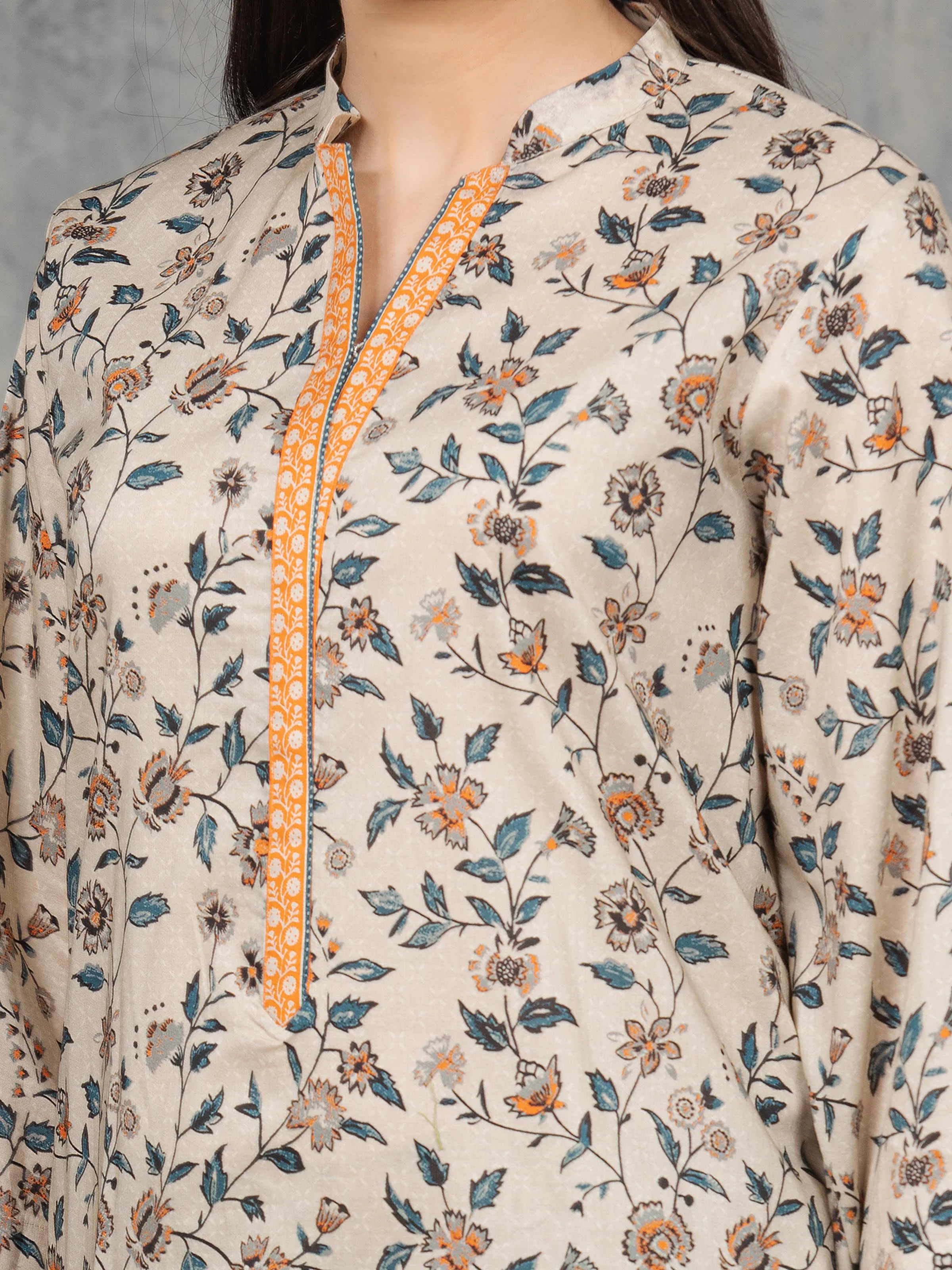 Unstitched Printed Khaddar Suit - EWU5A3-36091-3P - Image 3
