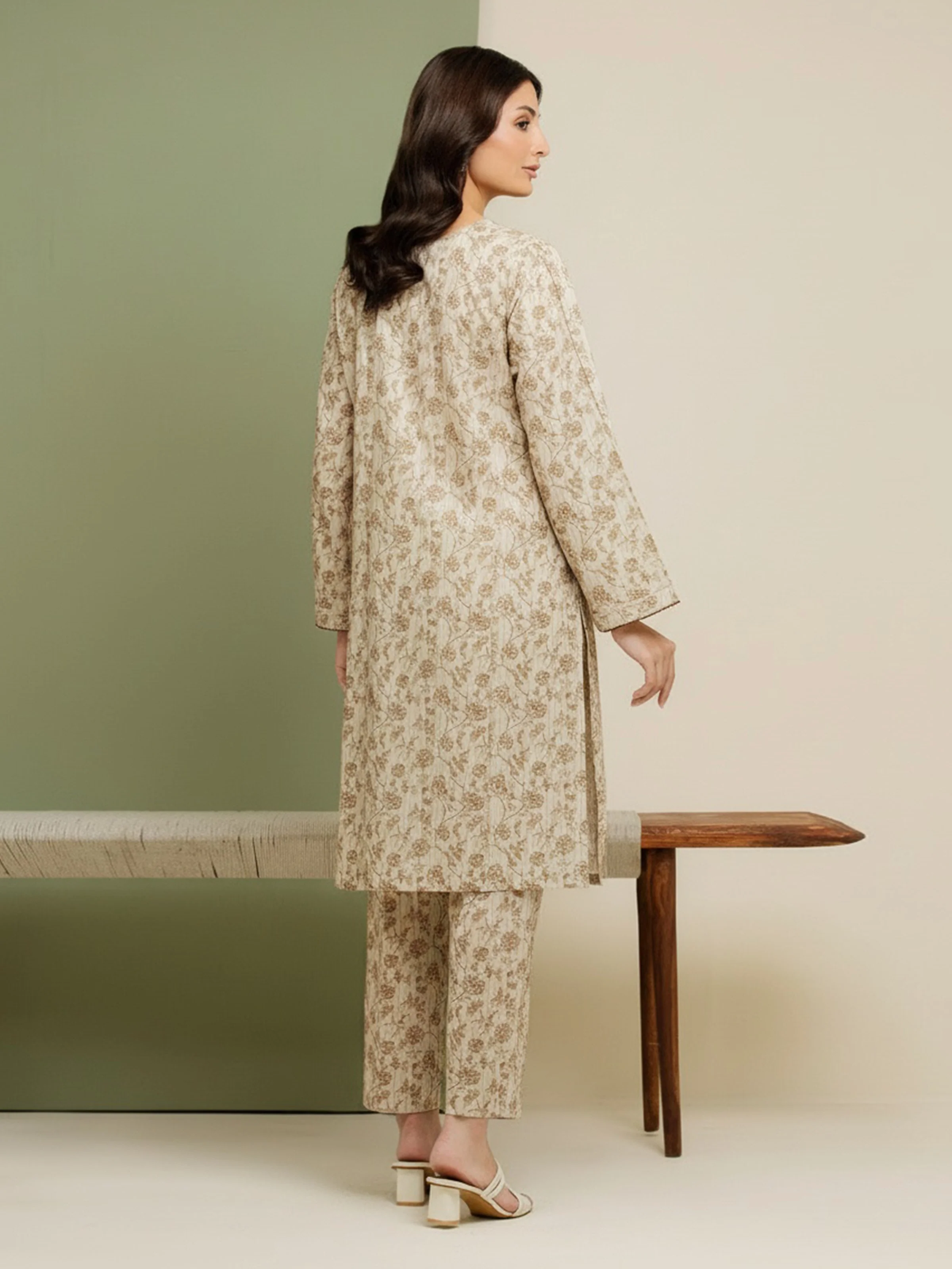 Unstitched Printed Lawn Shirt Trouser - EWU5A1-35098ST - Image 5